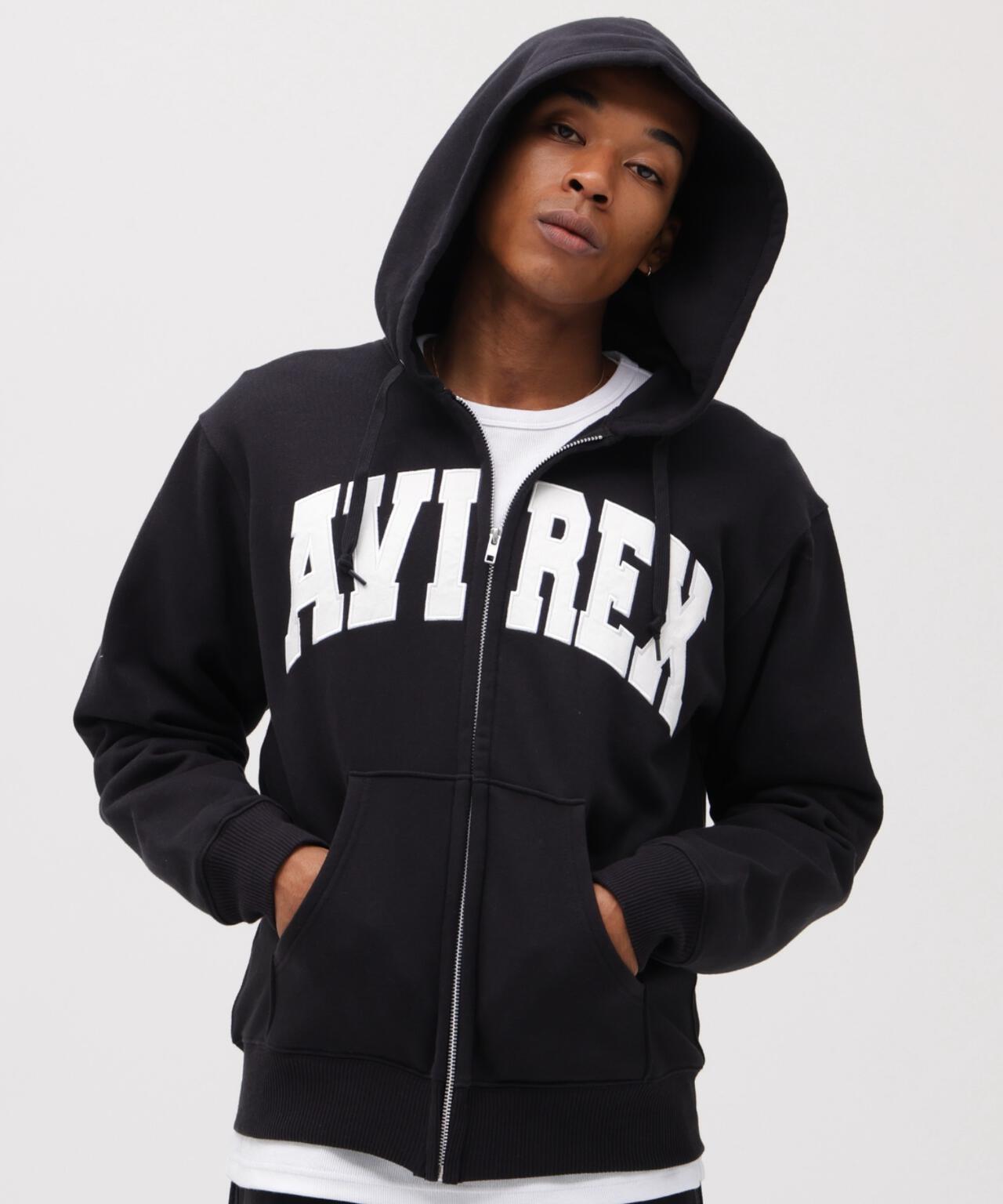 《DAILY/デイリー》ZIP UP SWEAT PARKA LOGO / ジップアップ スウェット パーカー ロゴ / AVIREX /