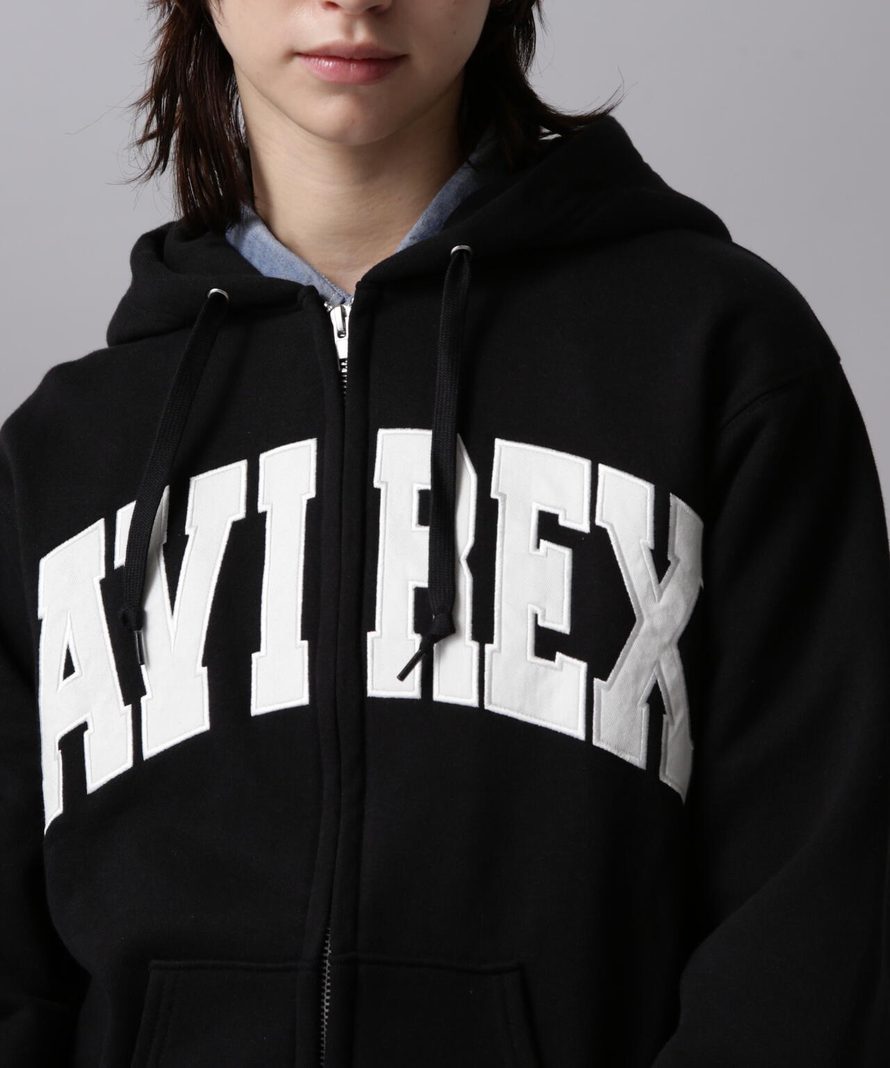 《DAILY/デイリー》ZIP UP SWEAT PARKA LOGO / ジップアップ スウェット パーカー ロゴ / AVIREX /