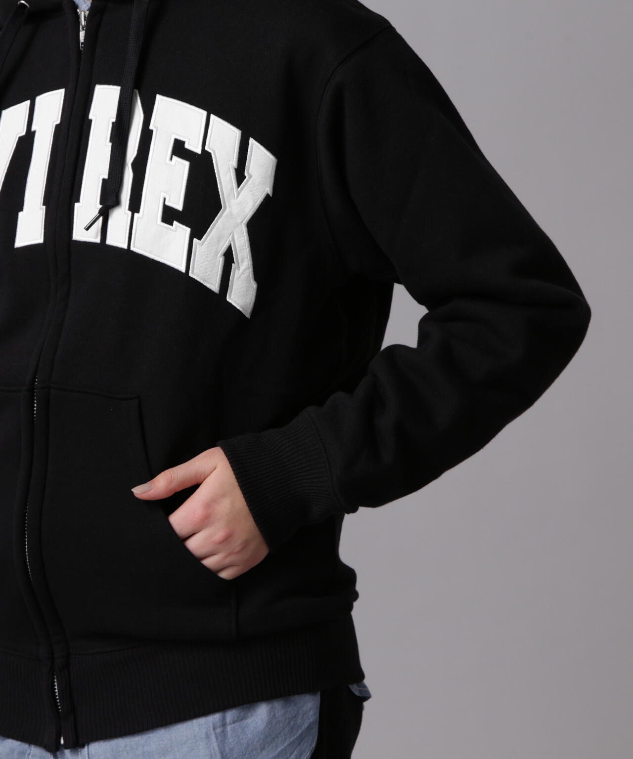 《DAILY/デイリー》ZIP UP SWEAT PARKA LOGO / ジップアップ スウェット パーカー ロゴ / AVIREX /