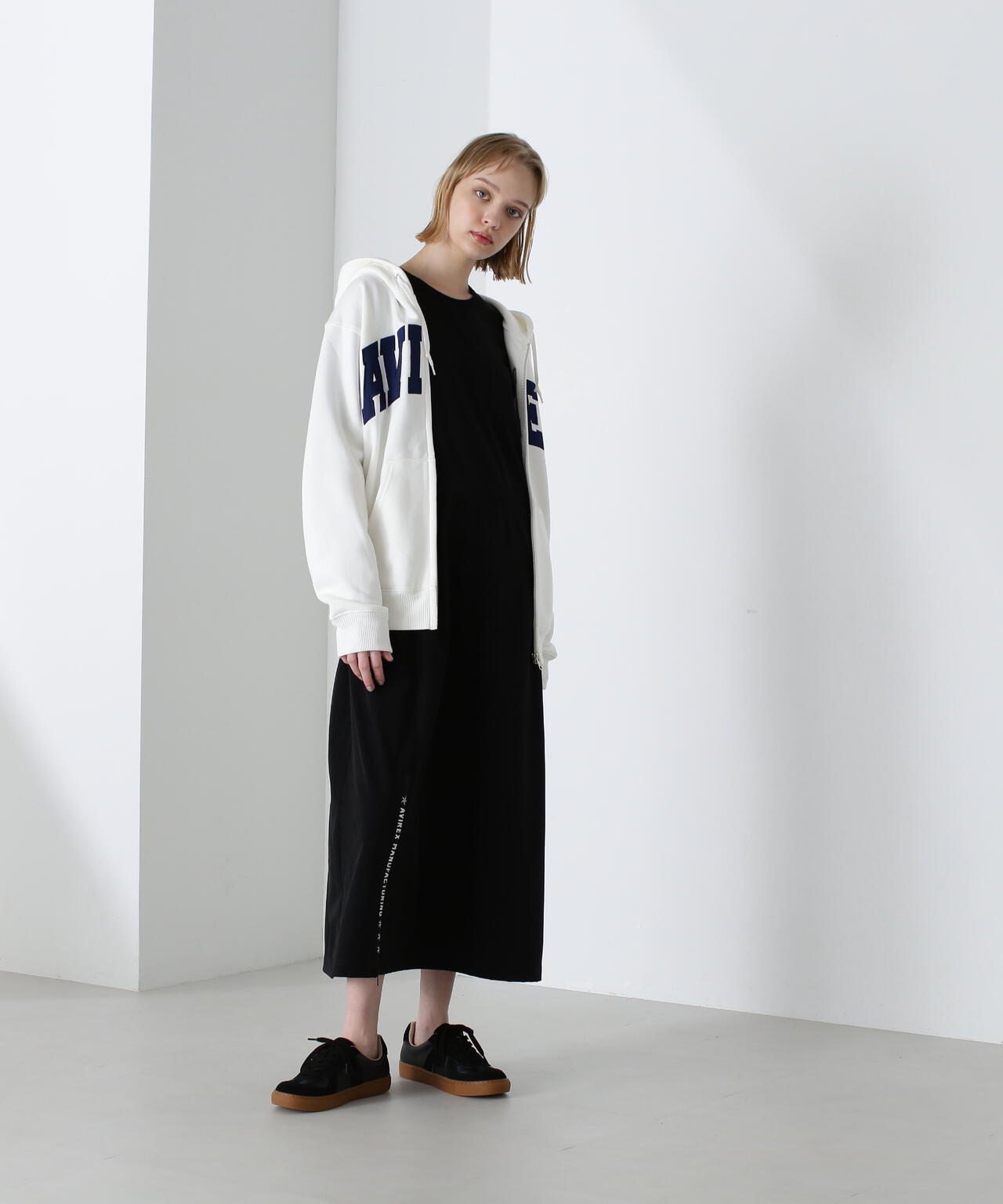 《DAILY/デイリー》ZIP UP SWEAT PARKA LOGO / ジップアップ スウェット パーカー ロゴ / AVIREX /