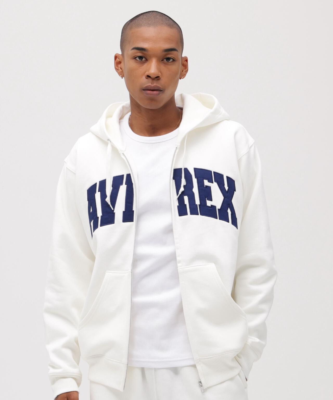 《DAILY/デイリー》ZIP UP SWEAT PARKA LOGO / ジップアップ スウェット パーカー ロゴ / AVIREX /