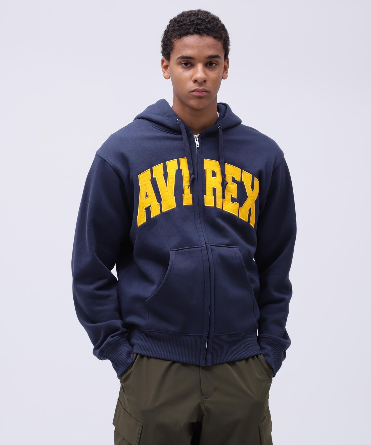 《DAILY/デイリー》ZIP UP SWEAT PARKA LOGO / ジップアップ スウェット パーカー ロゴ / AVIREX /