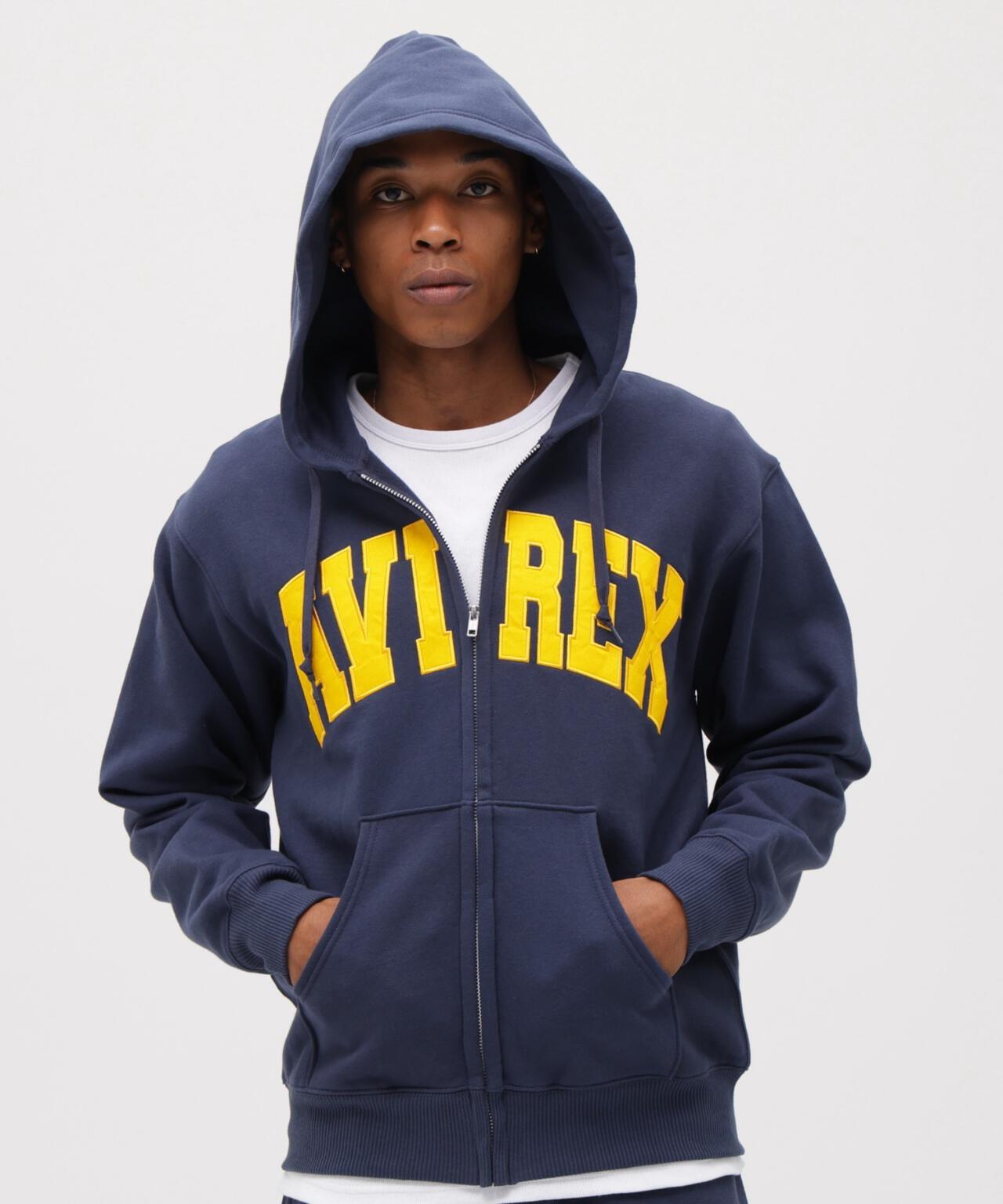 《DAILY/デイリー》ZIP UP SWEAT PARKA LOGO / ジップアップ スウェット パーカー ロゴ / AVIREX /