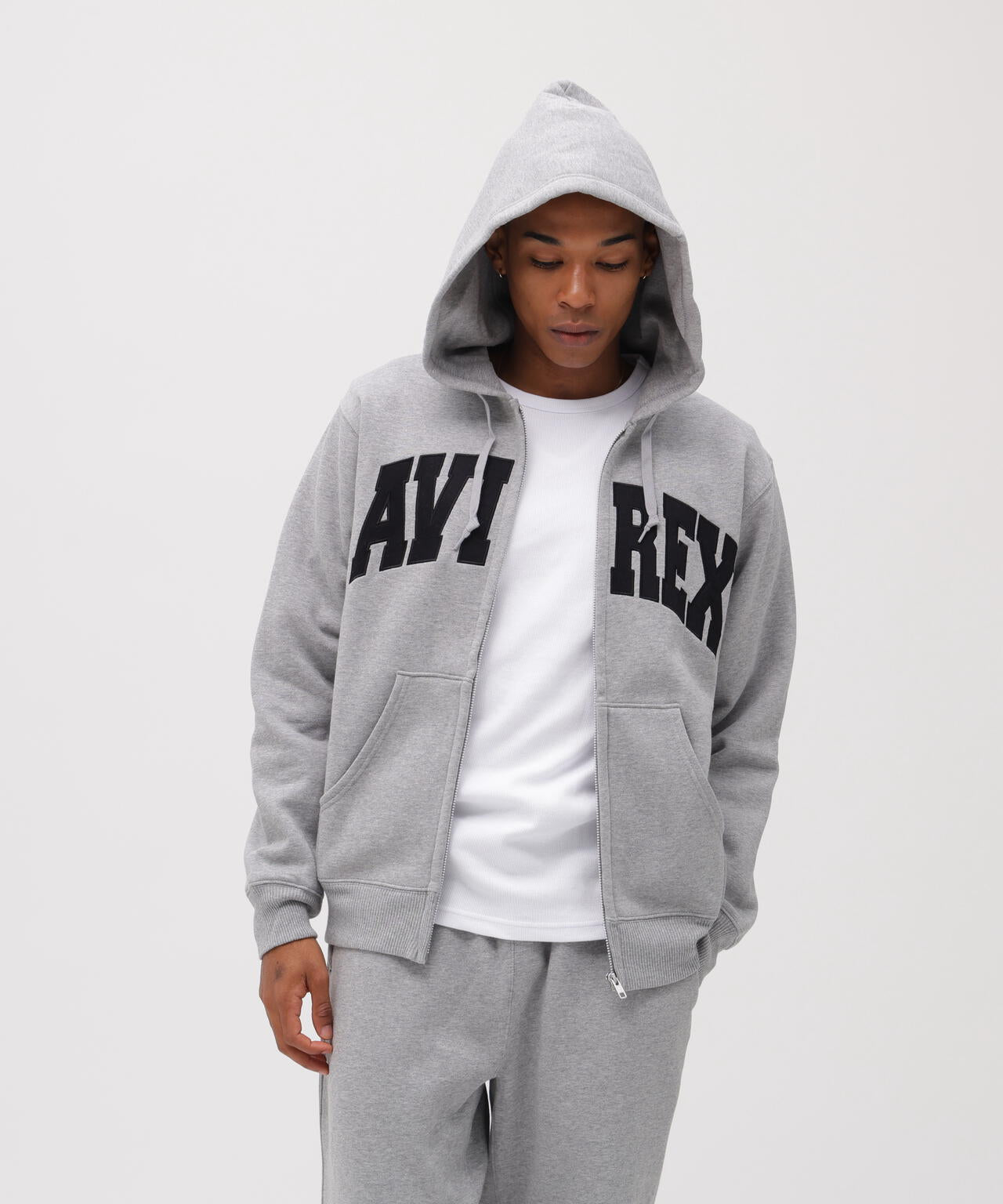 《DAILY/デイリー》ZIP UP SWEAT PARKA LOGO / ジップアップ スウェット パーカー ロゴ / AVIREX /