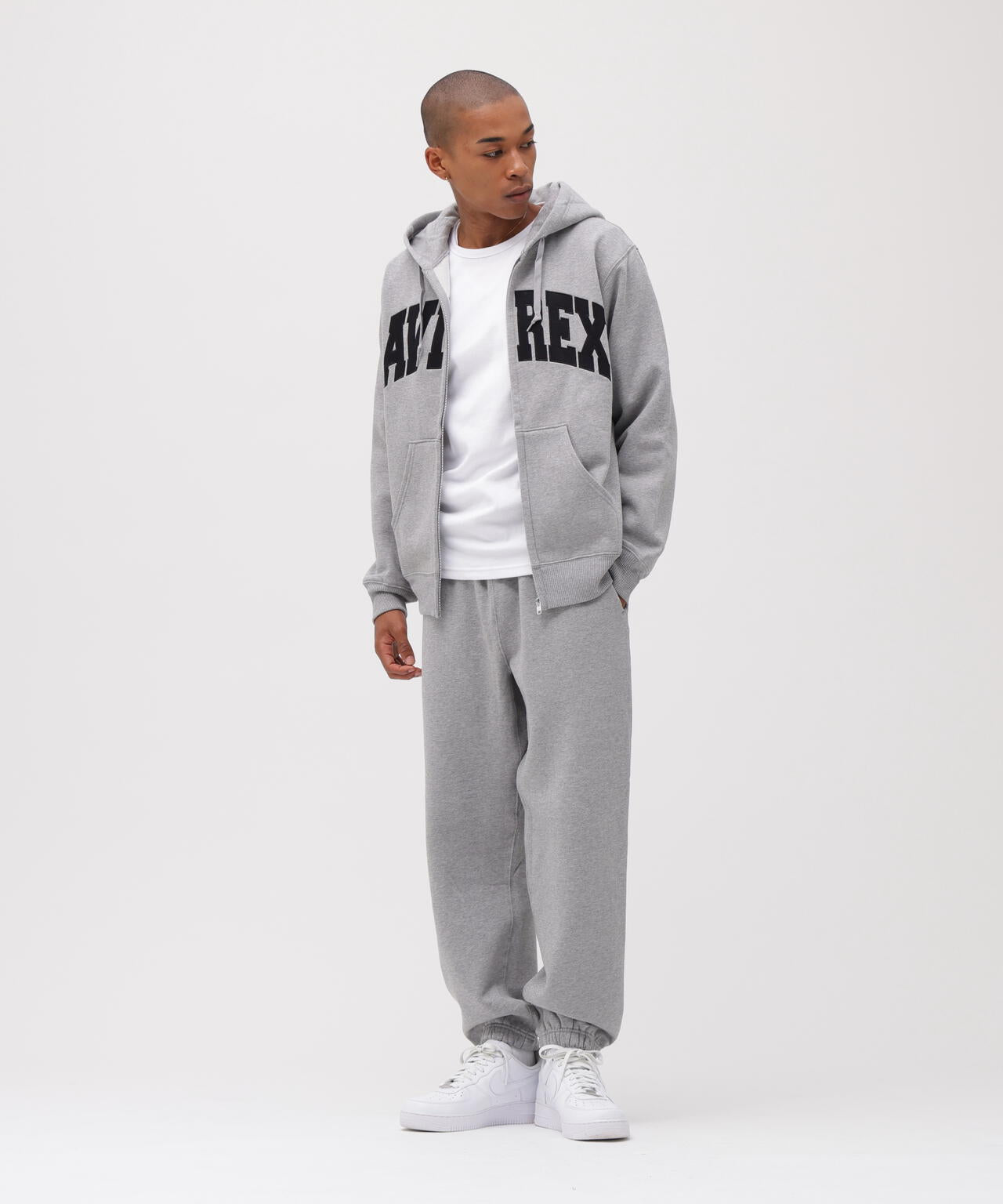 《DAILY/デイリー》ZIP UP SWEAT PARKA LOGO / ジップアップ スウェット パーカー ロゴ / AVIREX /