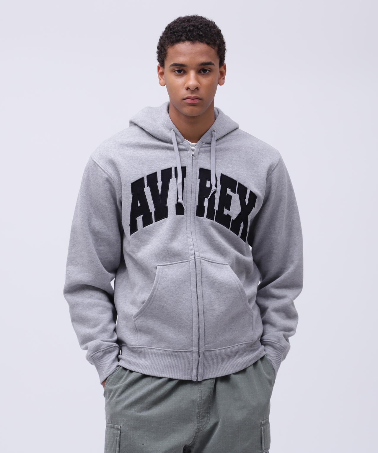 《DAILY/デイリー》ZIP UP SWEAT PARKA LOGO / ジップアップ スウェット パーカー ロゴ / AVIREX /