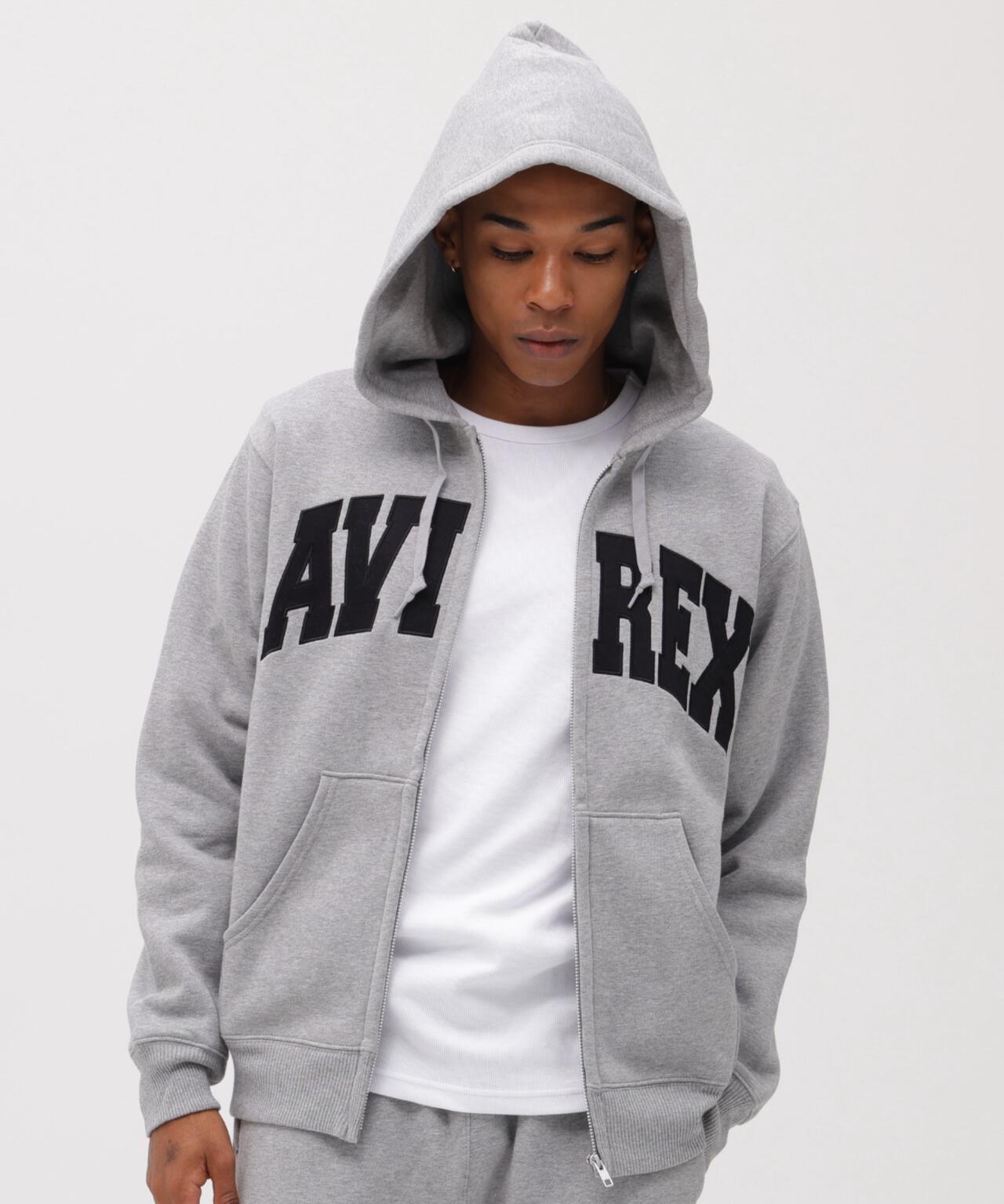 《DAILY/デイリー》ZIP UP SWEAT PARKA LOGO / ジップアップ スウェット パーカー ロゴ / AVIREX /
