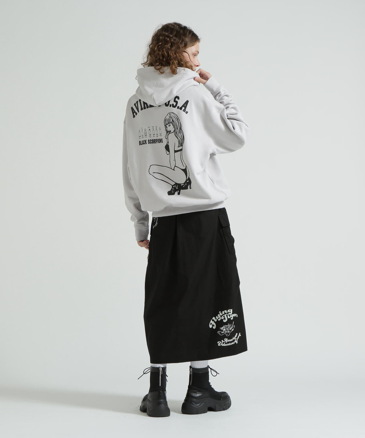 《WEB&DEPOT限定》BLACK SCORPIONS SWEAT PULL OVER PARKA / ブラックスコーピオン スウェット