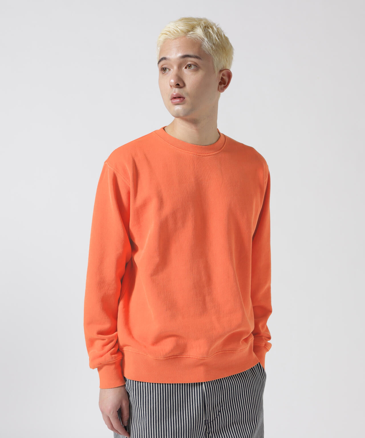 《DAILY/デイリー》FADE WASH CREW NECK SWEAT / フェード ウォッシュ クルーネック スウェット