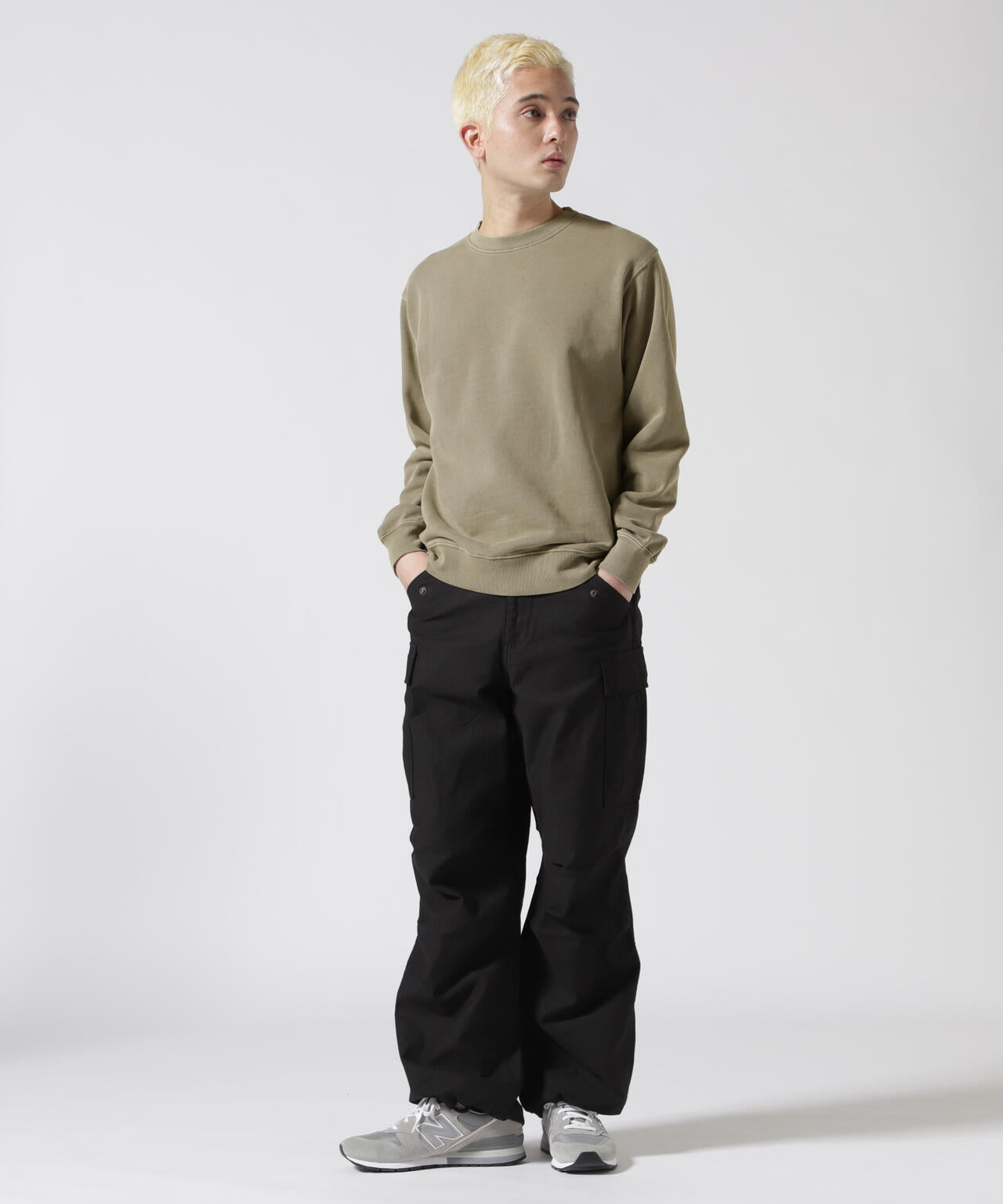 《DAILY/デイリー》FADE WASH CREW NECK SWEAT / フェード ウォッシュ クルーネック スウェット