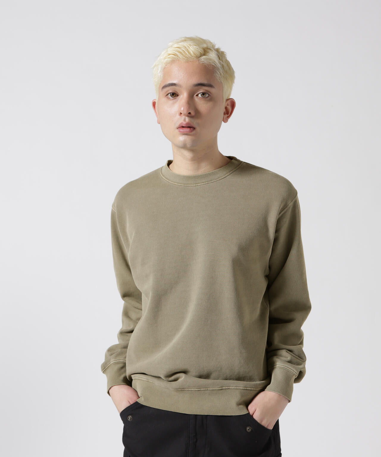 《DAILY/デイリー》FADE WASH CREW NECK SWEAT / フェード ウォッシュ クルーネック スウェット