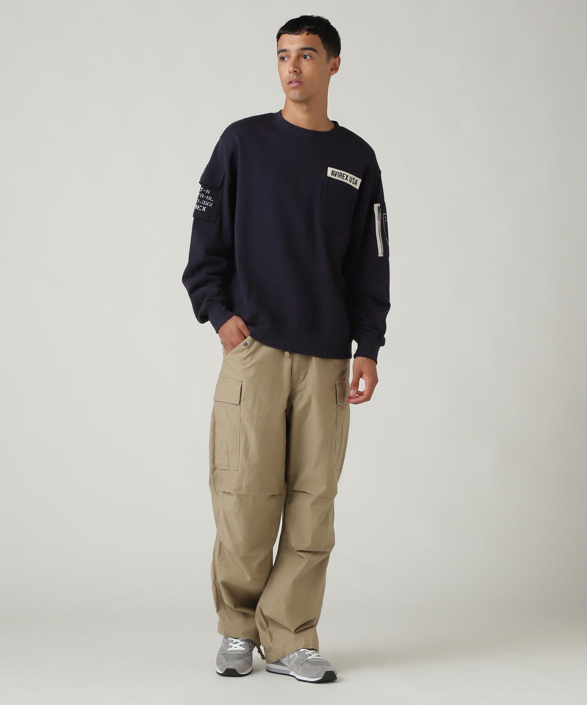 FATIGUE CREWNECK SWEAT / ファティーグ クルーネック スウェット / AVIREX / アヴィレックス