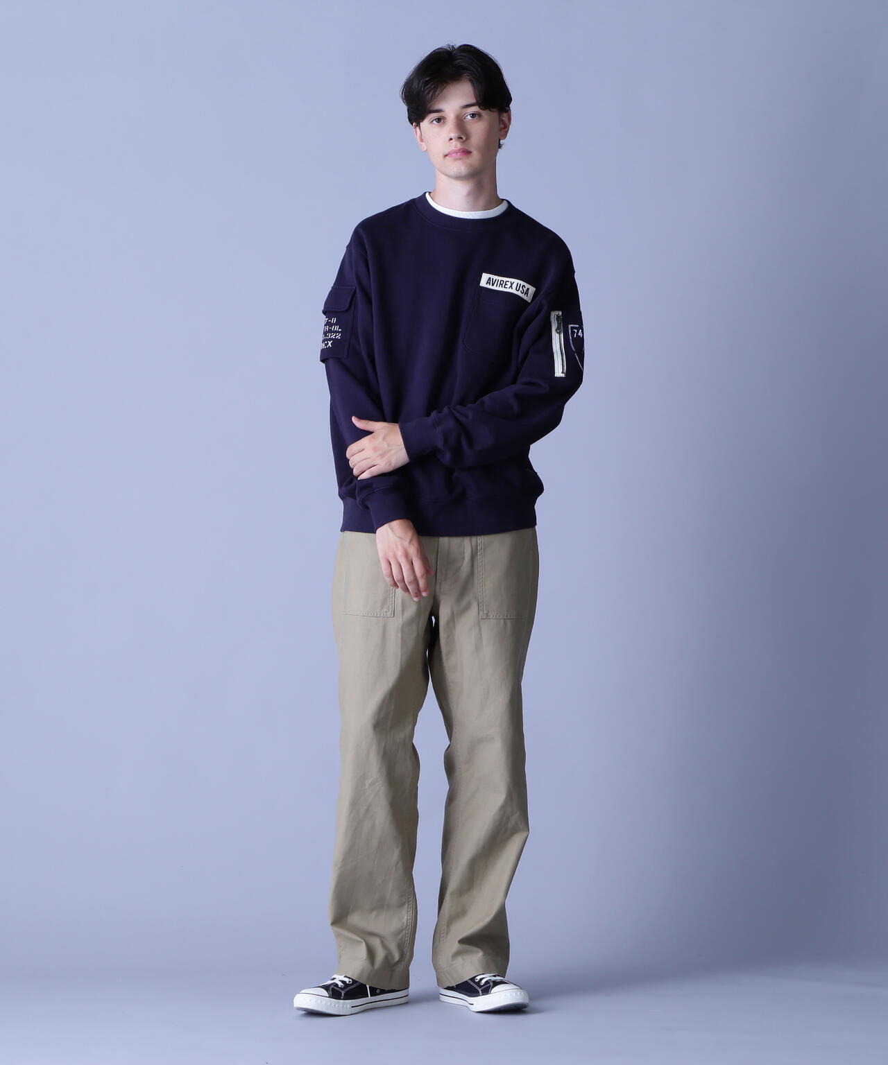 FATIGUE CREWNECK SWEAT / ファティーグ クルーネック スウェット / AVIREX / アヴィレックス
