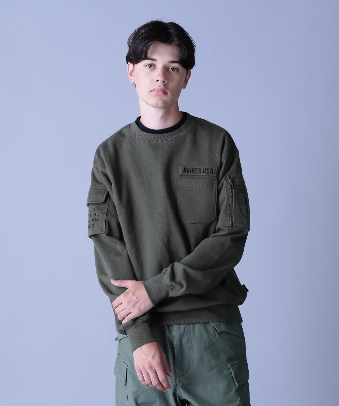 FATIGUE CREWNECK SWEAT / ファティーグ クルーネック スウェット / AVIREX / アヴィレックス
