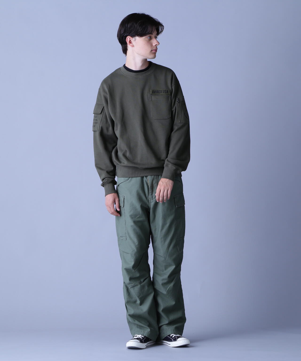 FATIGUE CREWNECK SWEAT / ファティーグ クルーネック スウェット / AVIREX / アヴィレックス