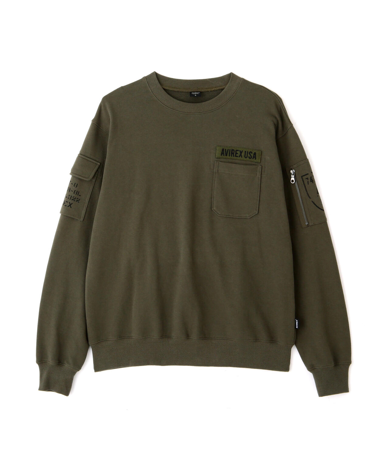 FATIGUE CREWNECK SWEAT / ファティーグ クルーネック スウェット / AVIREX / アヴィレックス