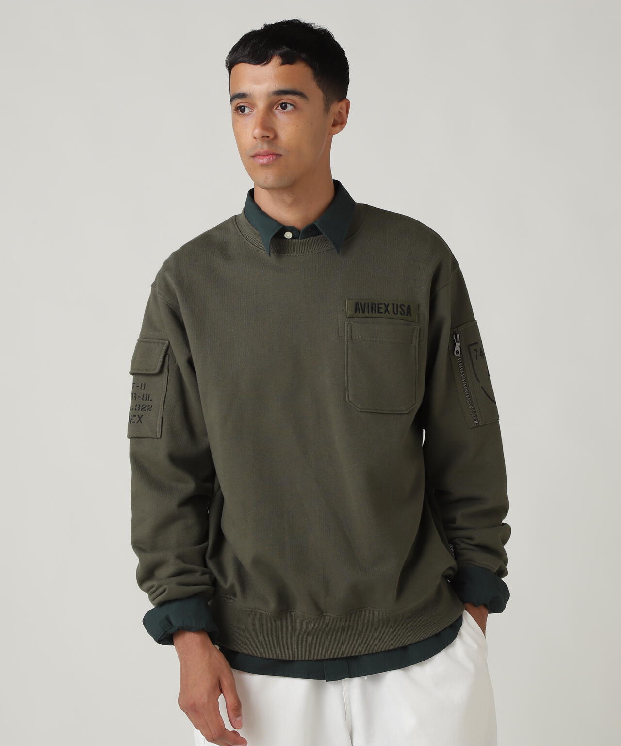 FATIGUE CREWNECK SWEAT / ファティーグ クルーネック スウェット / AVIREX / アヴィレックス