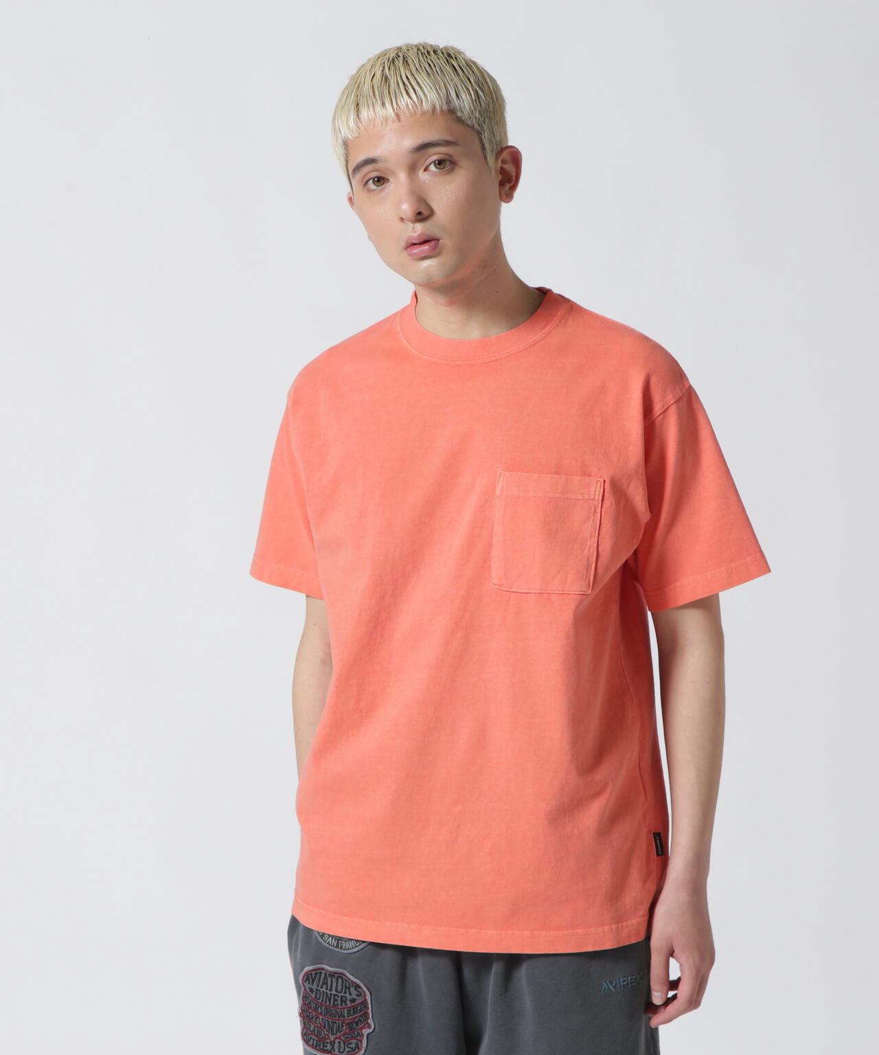 《DAILY/デイリー》SHORTSLEEVE FADE WASH POCKET T-SHIRT / 半袖 フェイドウォッシュ ポケット