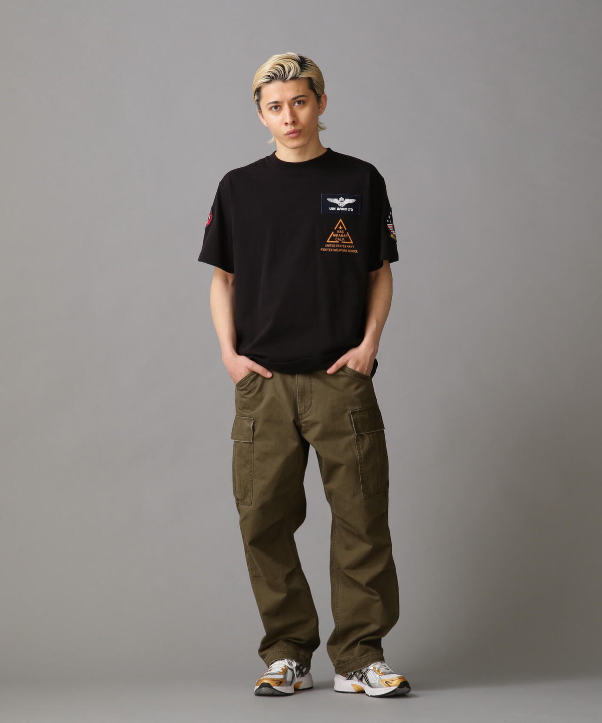 TOP GUN PATCH & PRINT T-SHIRT / トップガン パッチ & プリント Tシャツ