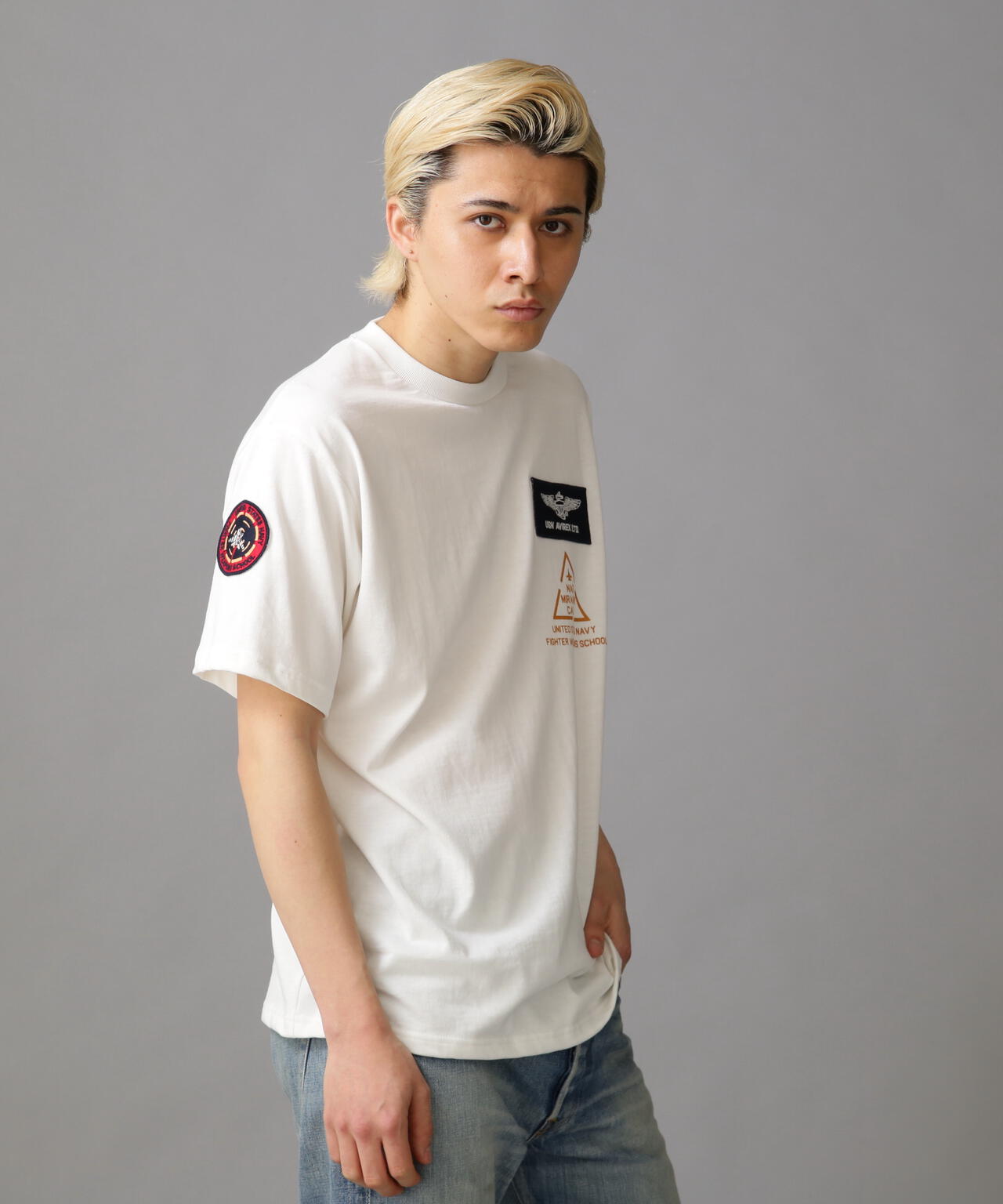 TOP GUN PATCH & PRINT T-SHIRT / トップガン パッチ & プリント Tシャツ