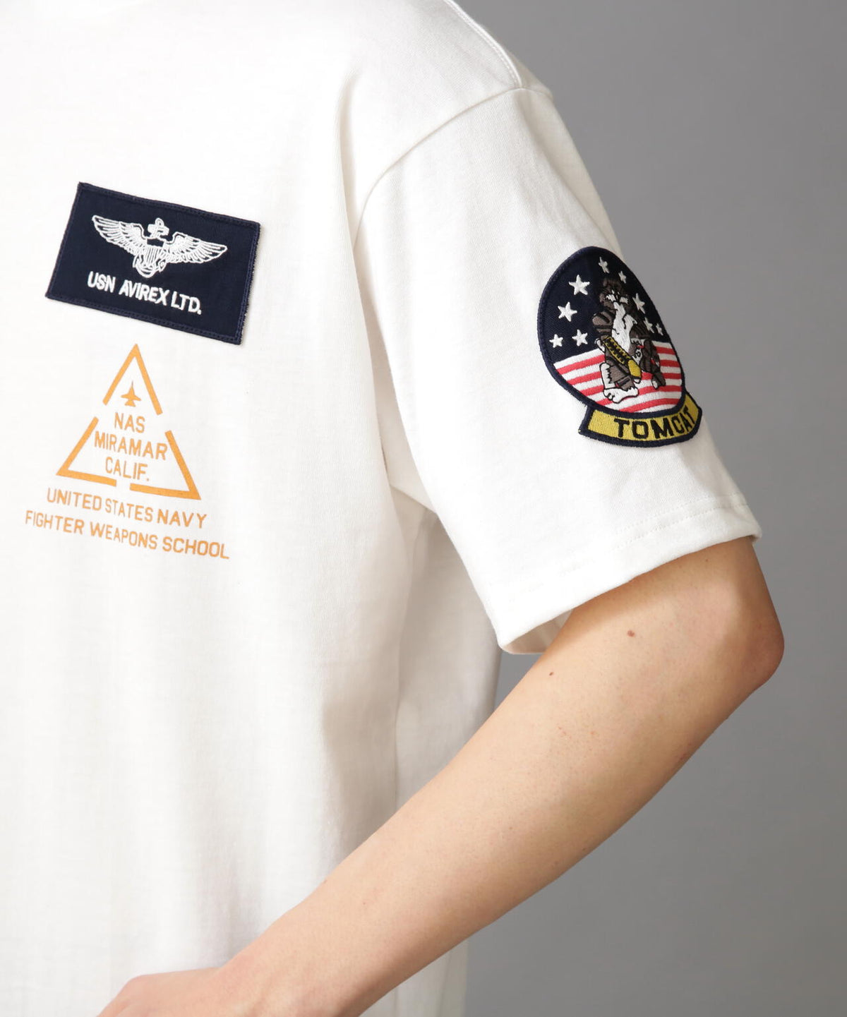 TOP GUN PATCH & PRINT T-SHIRT / トップガン パッチ & プリント Tシャツ
