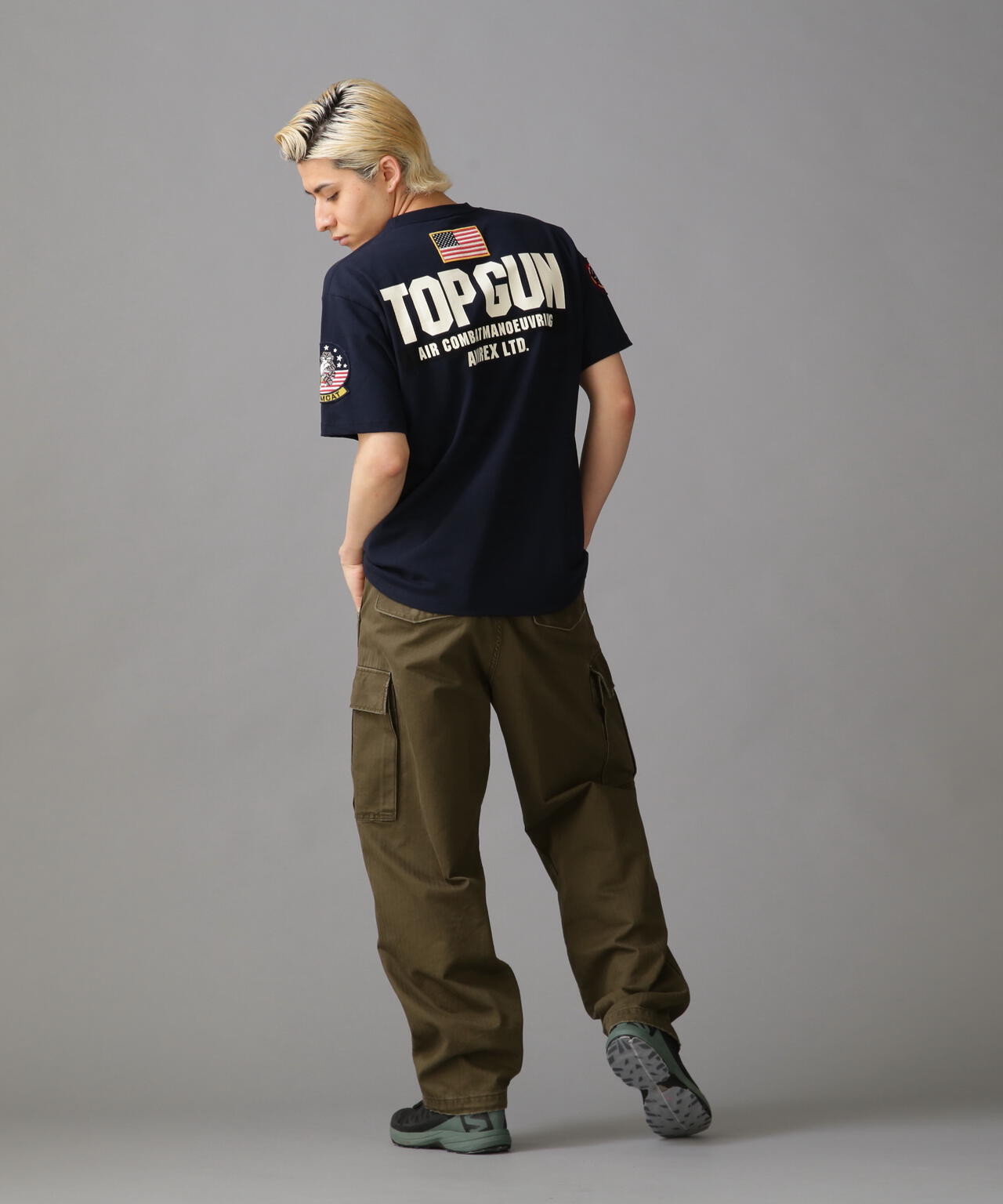 TOP GUN PATCH & PRINT T-SHIRT / トップガン パッチ & プリント Tシャツ