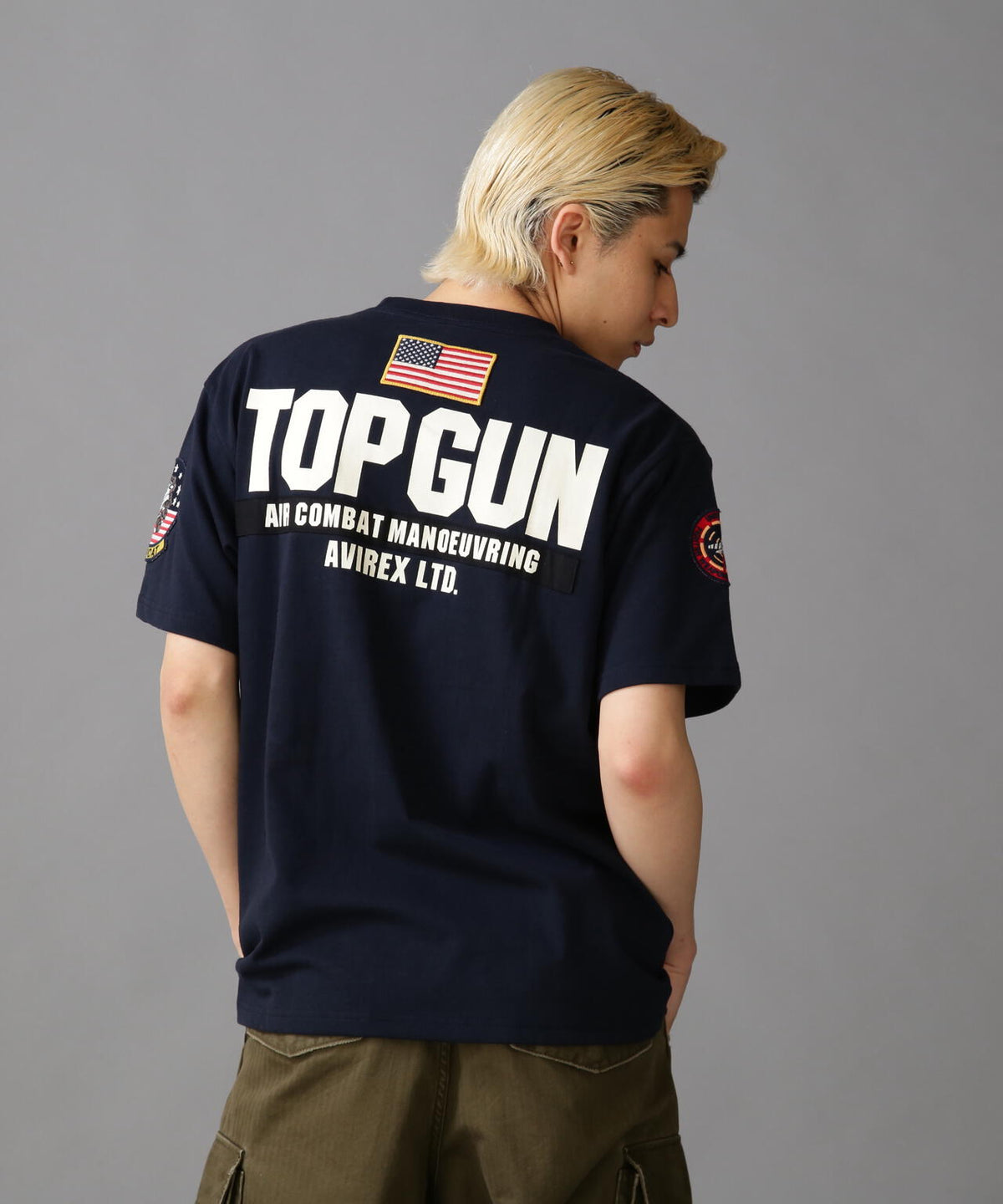 TOP GUN PATCH & PRINT T-SHIRT / トップガン パッチ & プリント Tシャツ