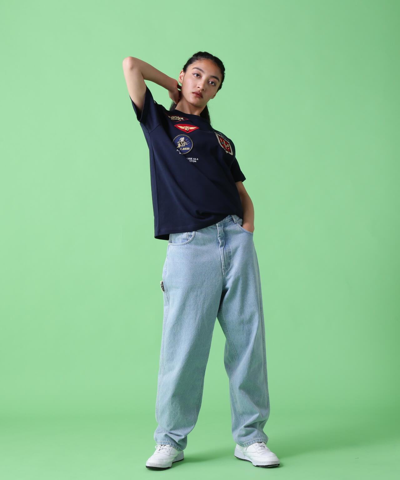 《WEB&DEPOT限定》トップガン ワッペン Tシャツ/ TOP GUN WAPPEN S/S CREW NECK T-SHIRT