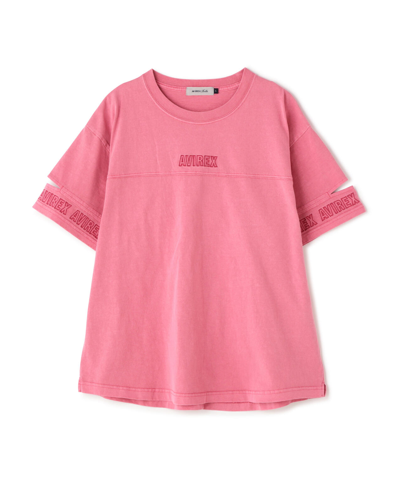FADE WASH CUFFS OPEN EMBROIDERY T-SHIRT/フェイドウォッシュ カフスオープン刺繍Tシャツ