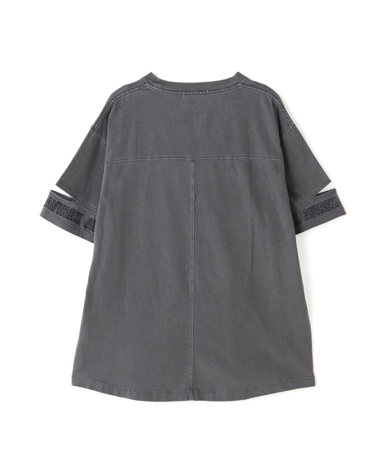 FADE WASH CUFFS OPEN EMBROIDERY T-SHIRT/フェイドウォッシュ カフスオープン刺繍Tシャツ