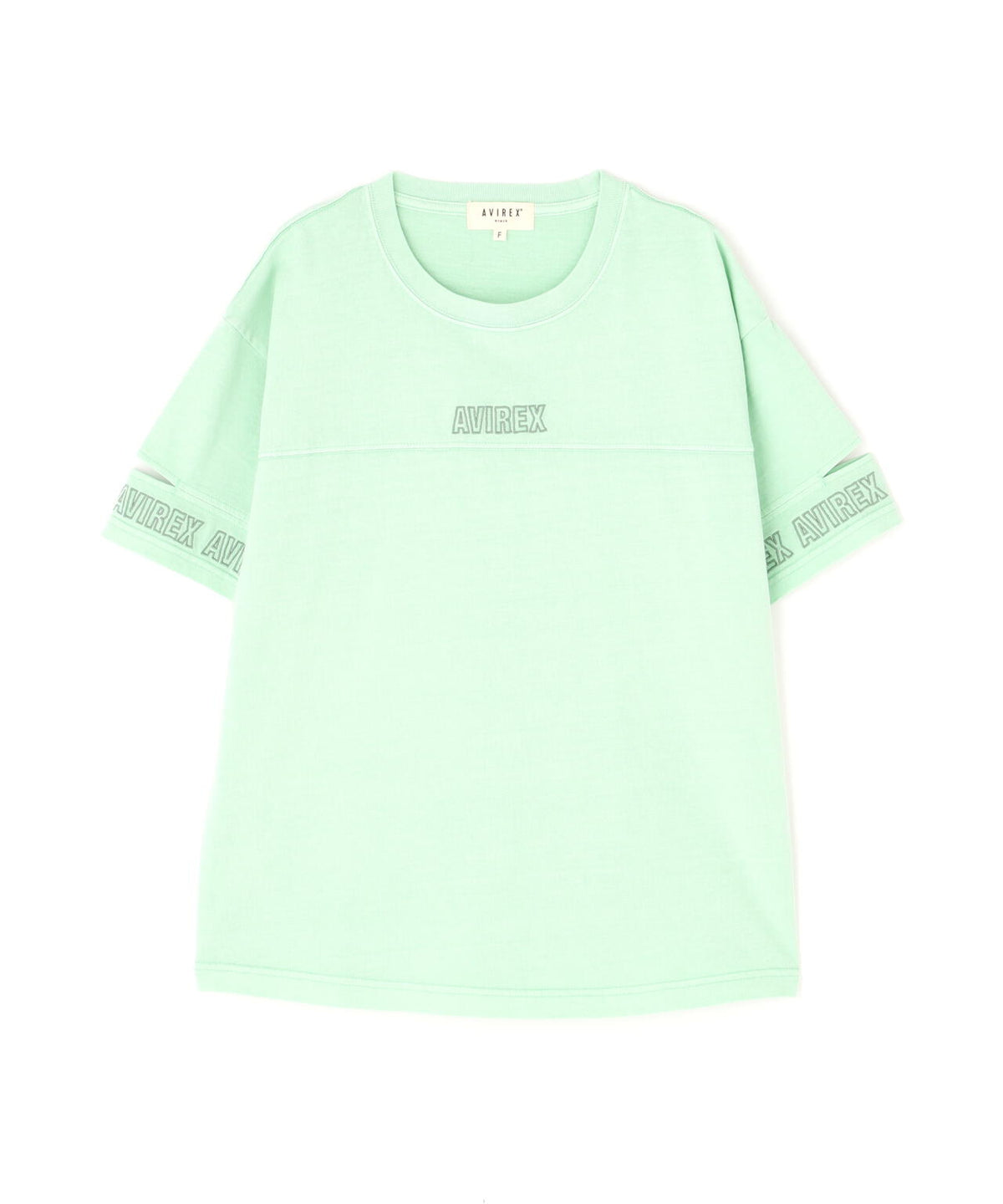 FADE WASH CUFFS OPEN EMBROIDERY T-SHIRT/フェイドウォッシュ カフスオープン刺繍Tシャツ
