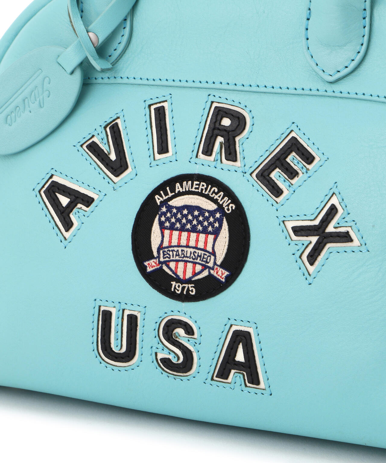 《直営店限定》VARSITY LEATHER MINI-BOSTON BAG/ バーシティー レザー ミニ ボストンバッグ/AVX5625
