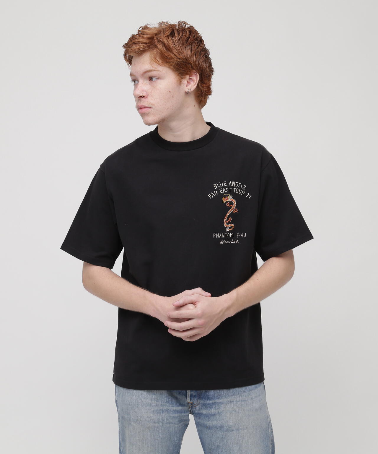 SUKA EMBROIDERY SHORTSLEEVE T-SHIRT / スカ エンブロイダリーT