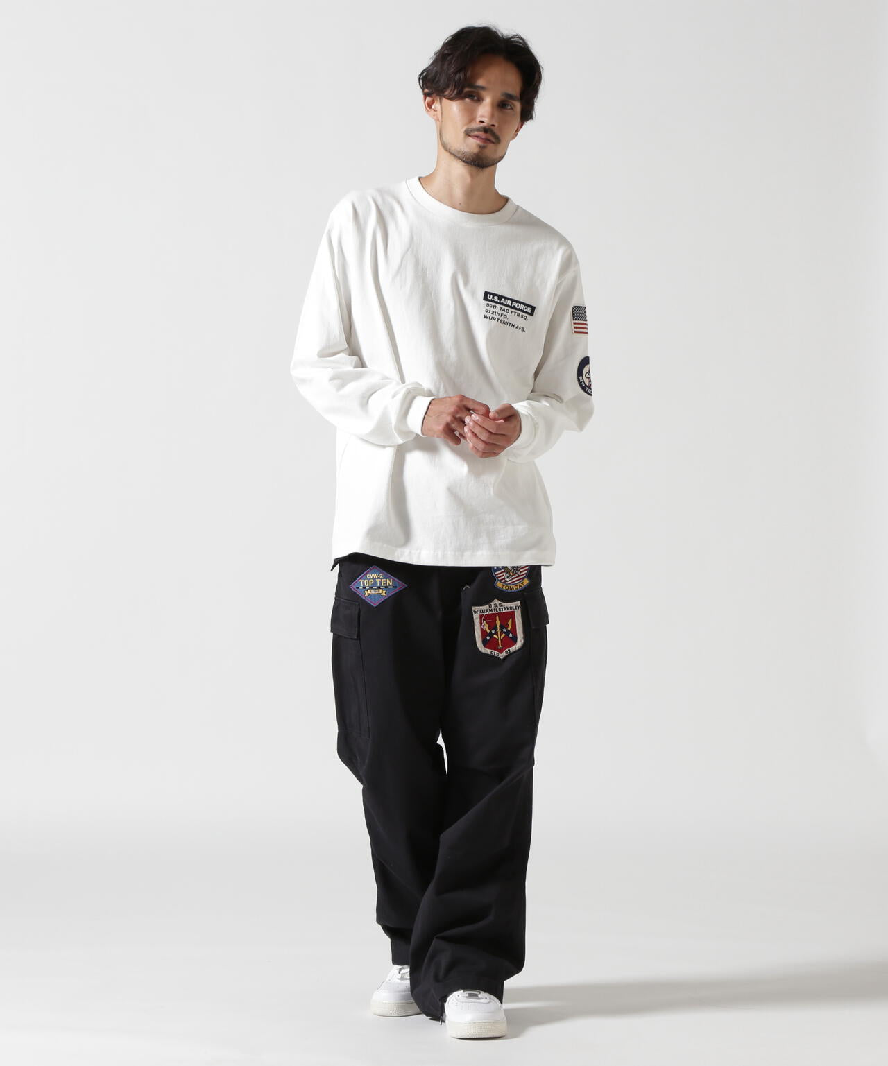 《直営店限定》TOP GUN WAPPEN CARGO PANTS / トップガン ワッペン カーゴパンツ / AVIREX