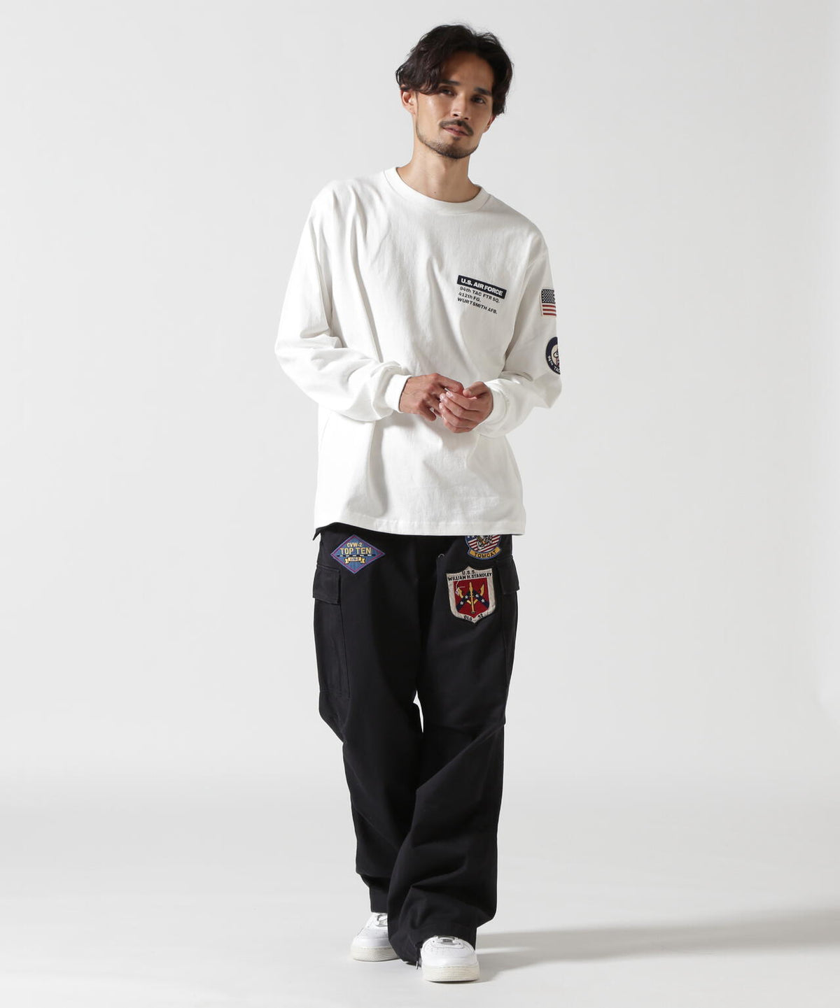 《直営店限定》TOP GUN WAPPEN CARGO PANTS / トップガン ワッペン カーゴパンツ / AVIREX