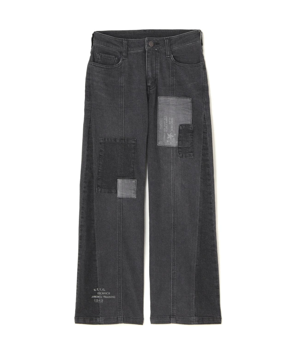 PATCH STRETCH DENIM PANTS/パッチストレッチデニムパンツ