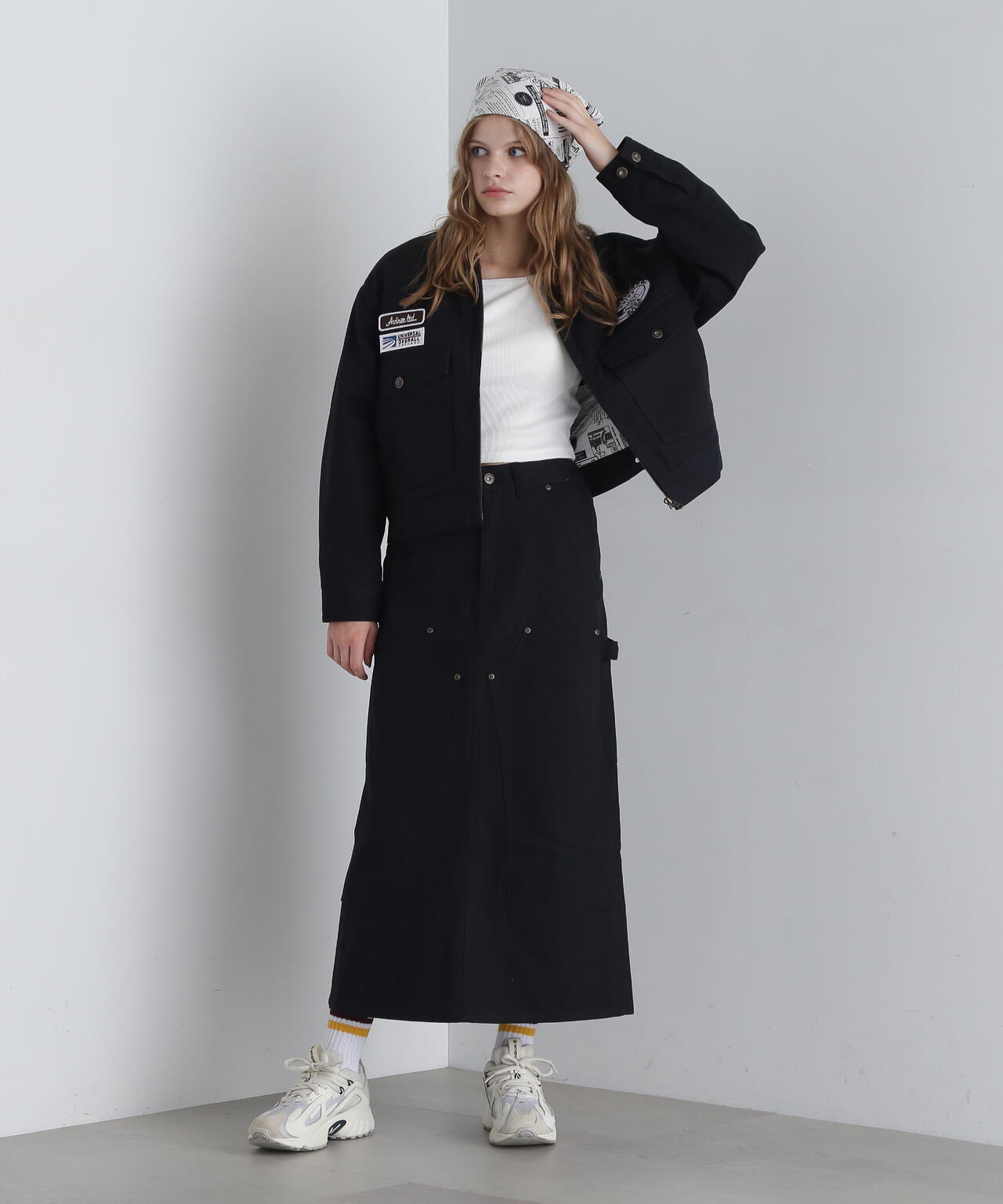 《AVIREX × UNIVERSAL OVERALL》 DOUBLE KNEE PAINTER SKIRT / ダブルニー ペインター