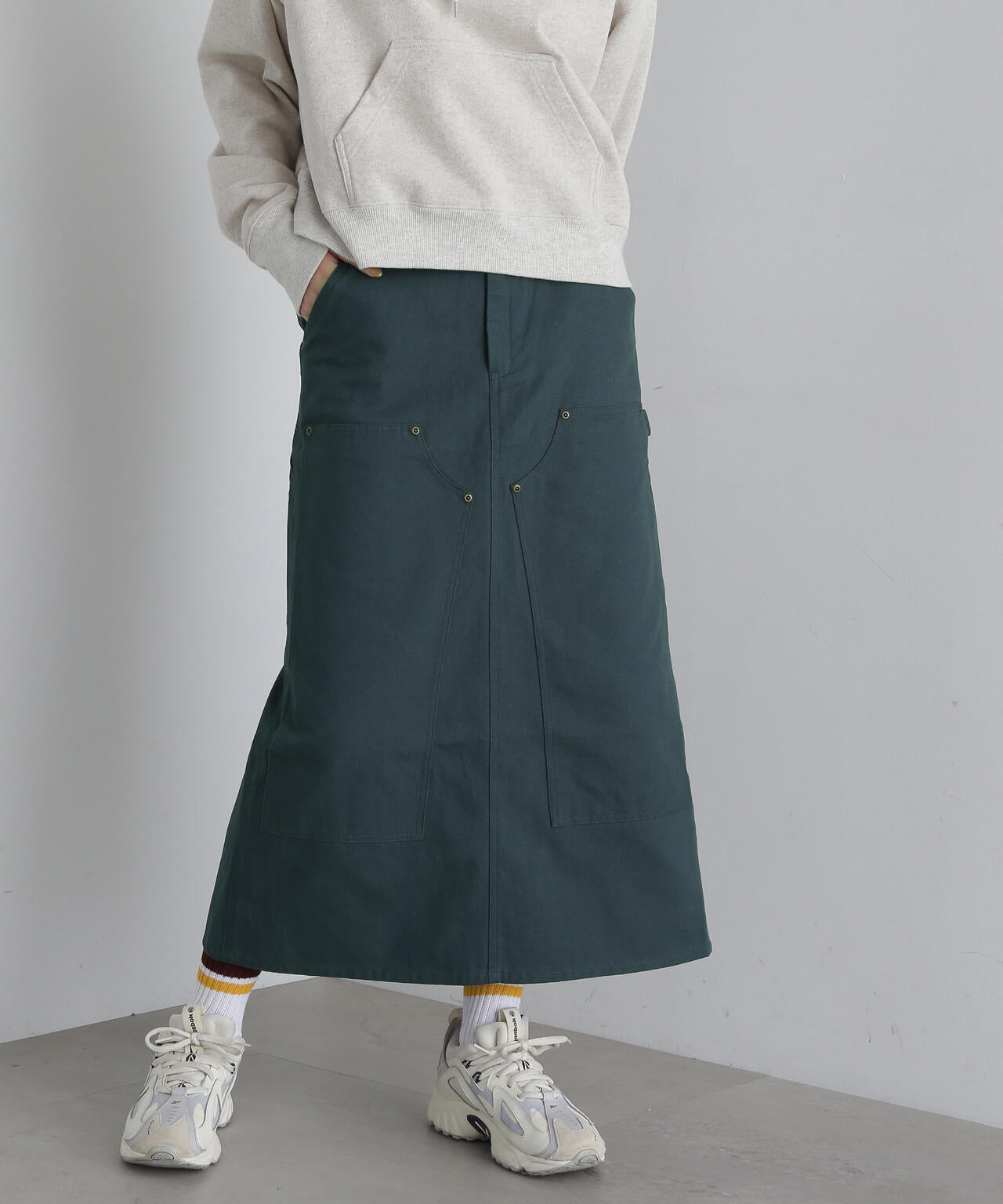 《AVIREX × UNIVERSAL OVERALL》 DOUBLE KNEE PAINTER SKIRT / ダブルニー ペインター