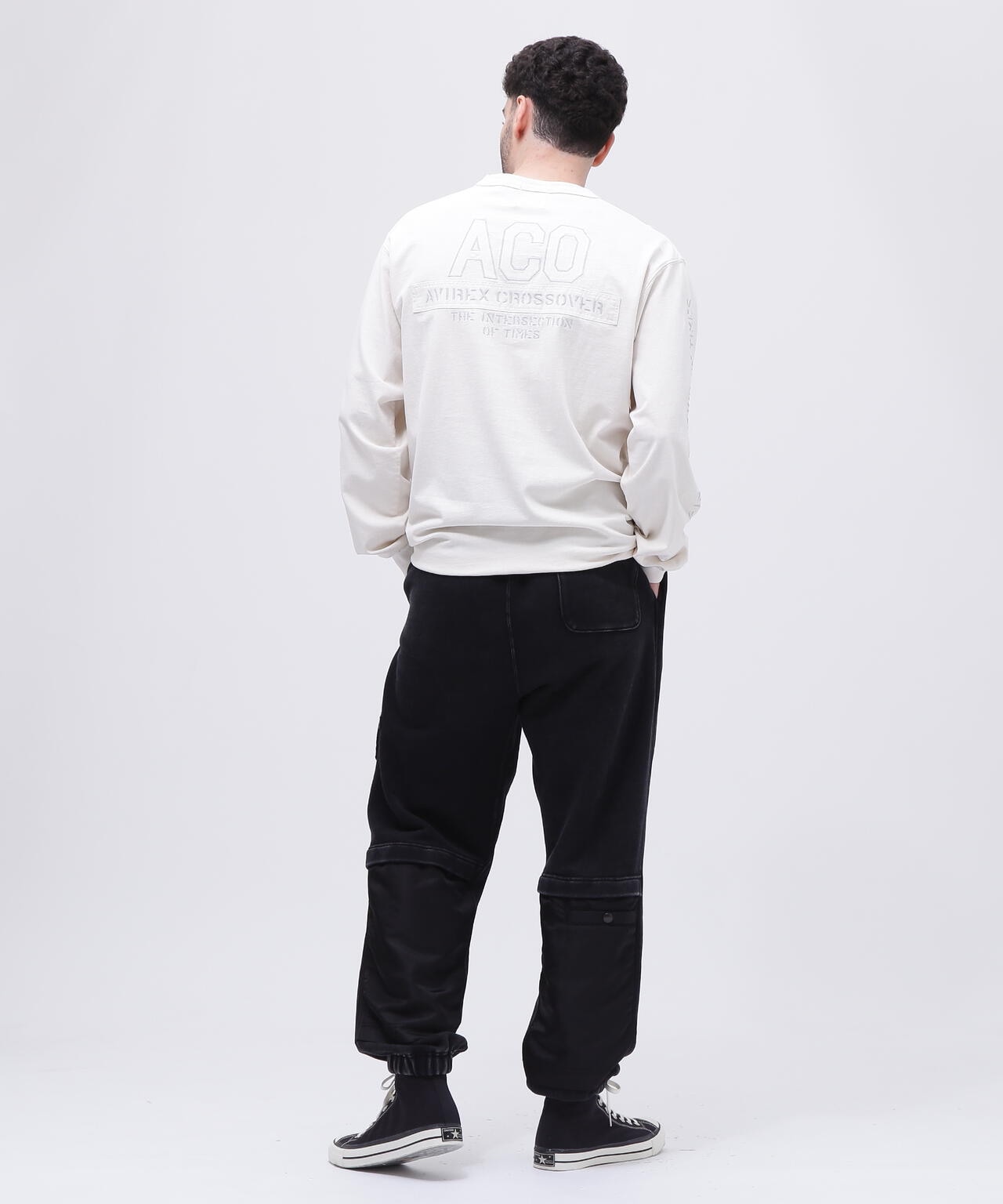 《CROSSOVER》FADED WASH LONGSLEEVE T-SHIRT / フェイデッド ウォッシュ 長袖Tシャツ