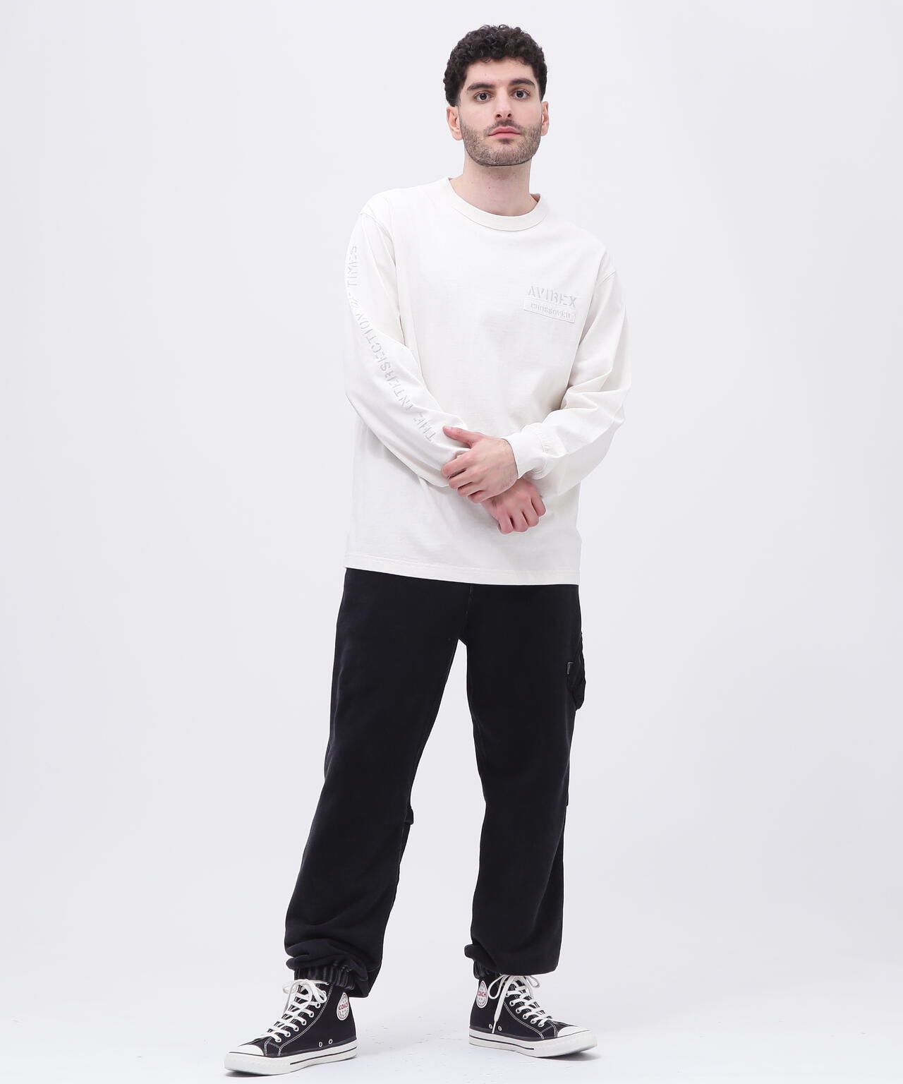 《CROSSOVER》FADED WASH LONGSLEEVE T-SHIRT / フェイデッド ウォッシュ 長袖Tシャツ