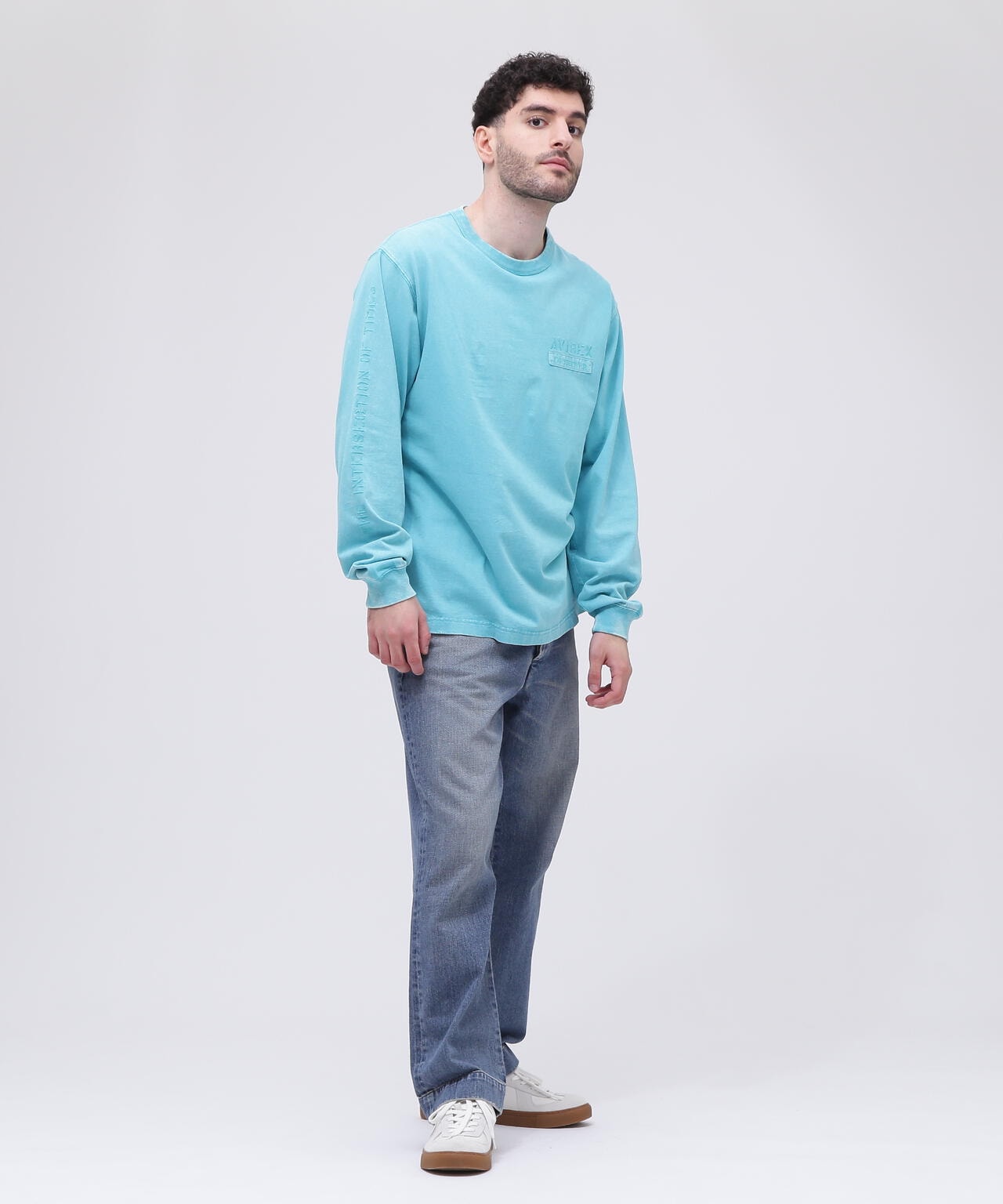 《CROSSOVER》FADED WASH LONGSLEEVE T-SHIRT / フェイデッド ウォッシュ 長袖Tシャツ