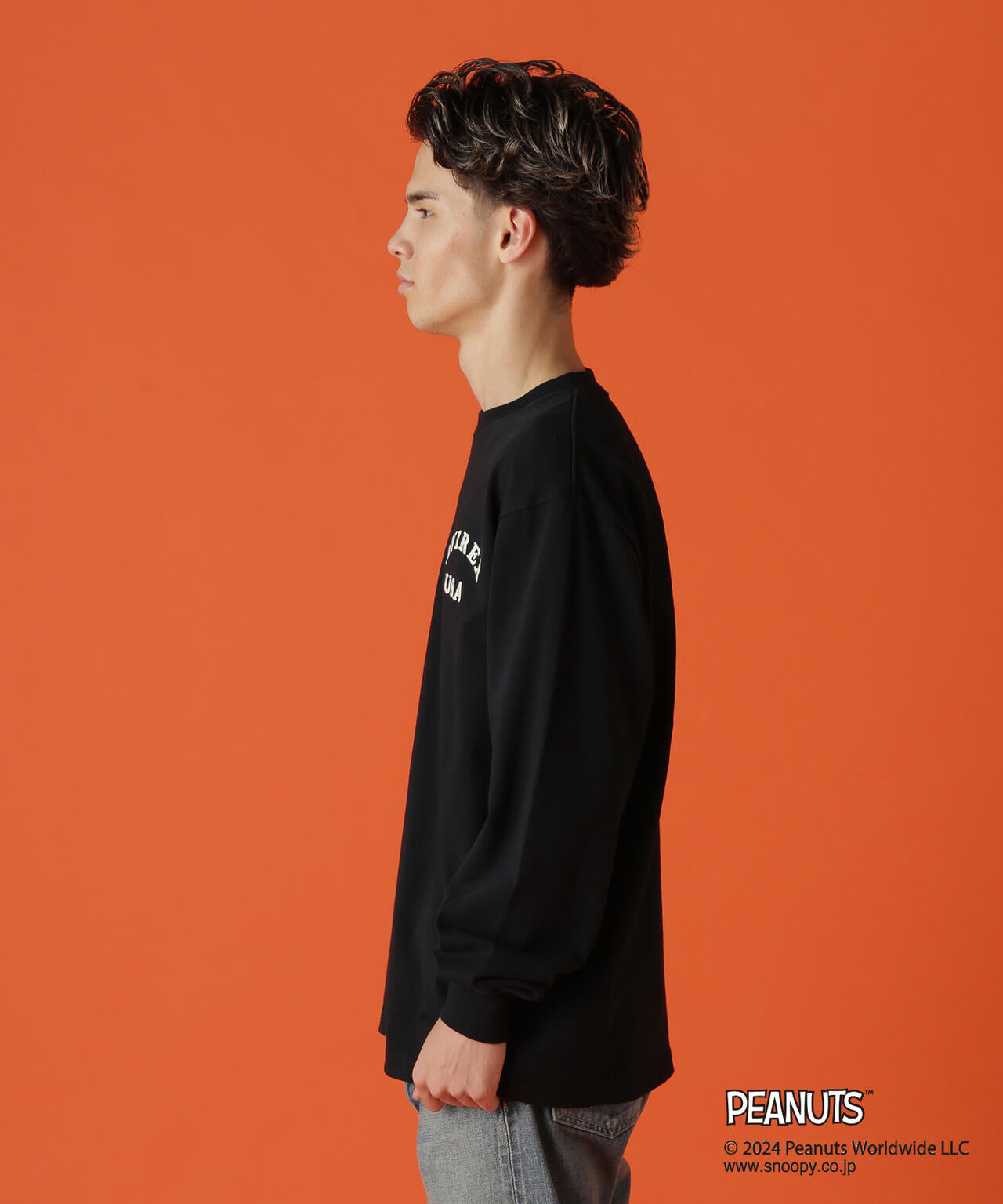 《AVIREX × PEANUTS》LONGSLEEVE T-SHIRT "FLYING ACE" /長袖Tシャツ "フライング エース"