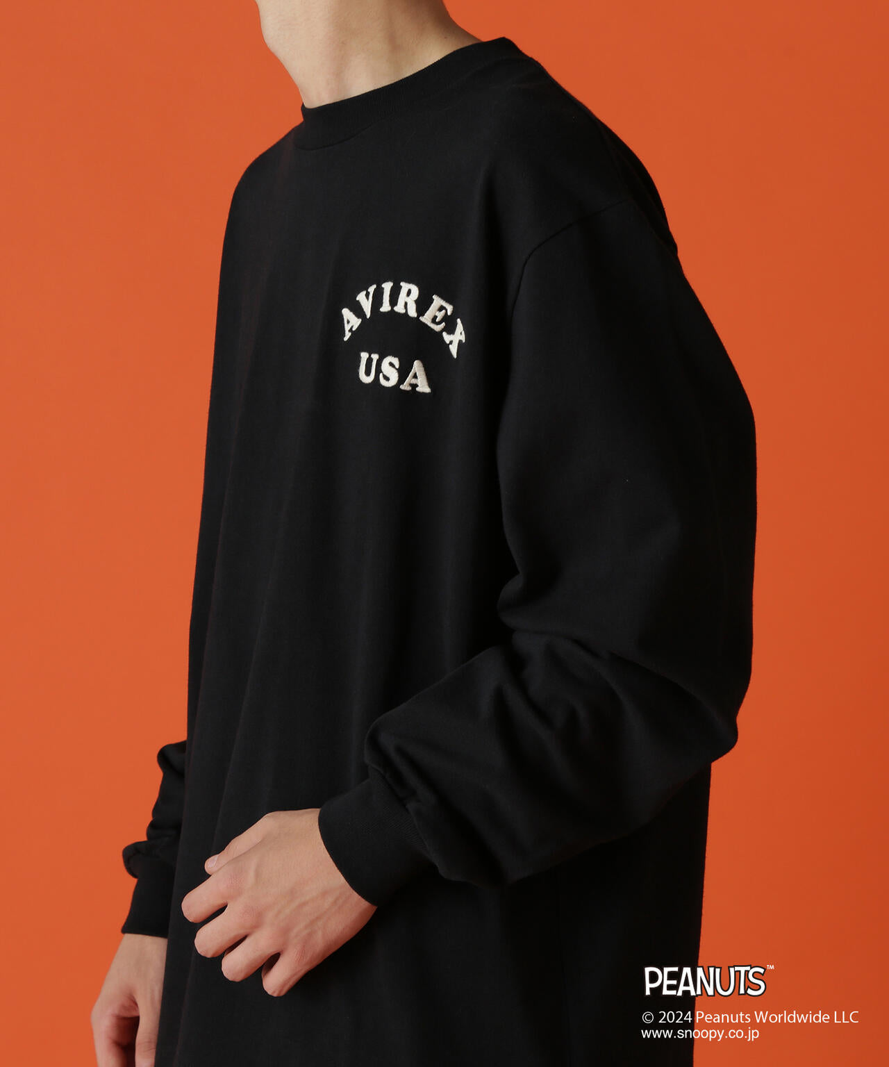 《AVIREX × PEANUTS》LONGSLEEVE T-SHIRT "FLYING ACE" /長袖Tシャツ "フライング エース"