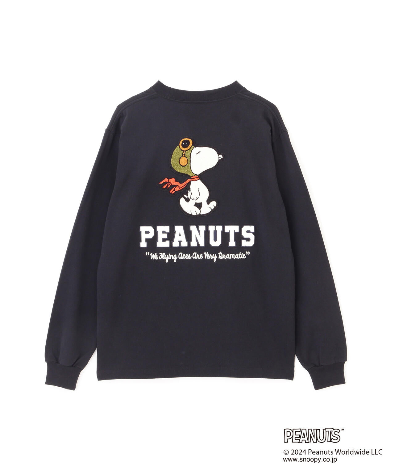 《AVIREX × PEANUTS》LONGSLEEVE T-SHIRT "FLYING ACE" /長袖Tシャツ "フライング エース"