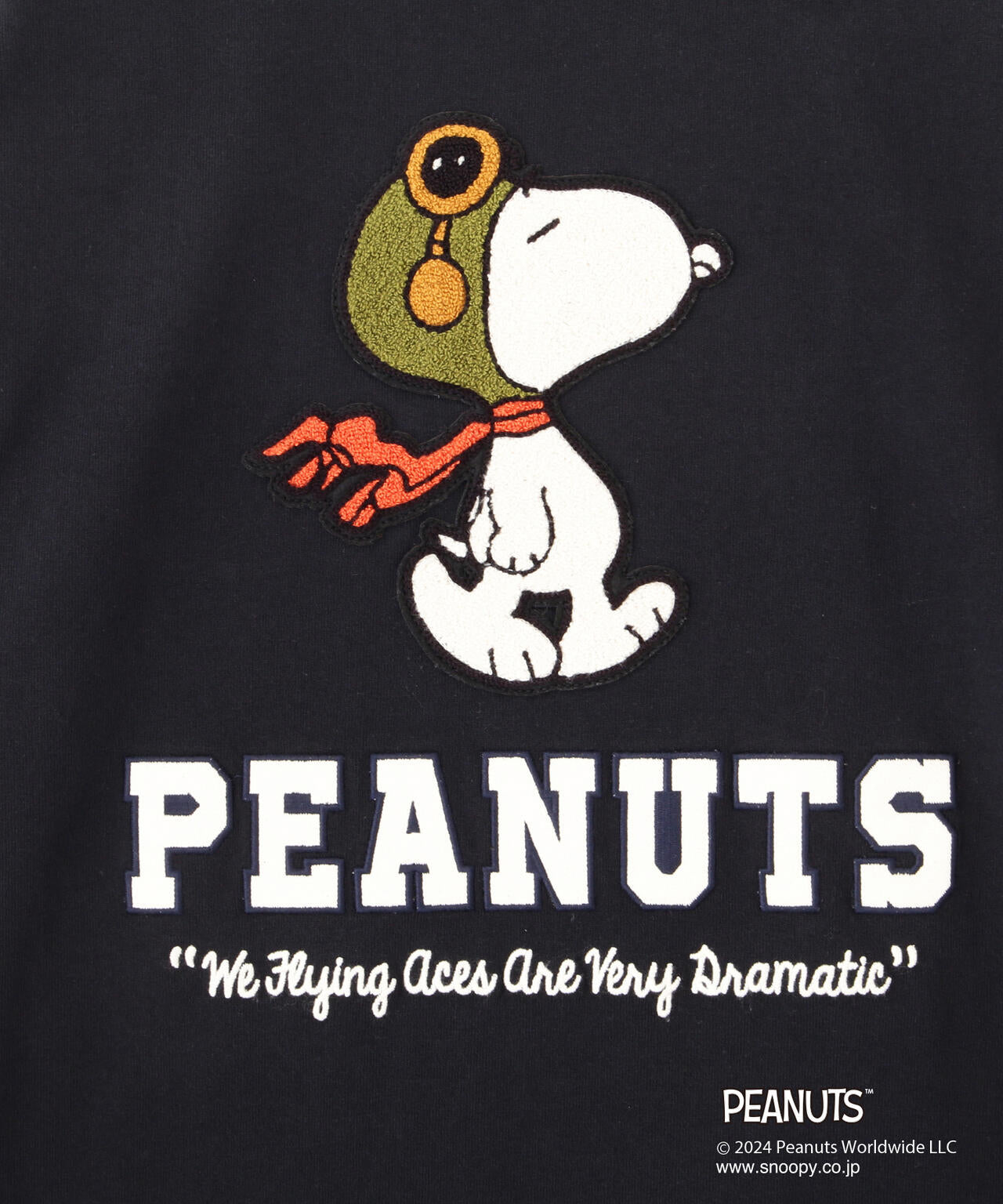 《AVIREX × PEANUTS》LONGSLEEVE T-SHIRT "FLYING ACE" /長袖Tシャツ "フライング エース"