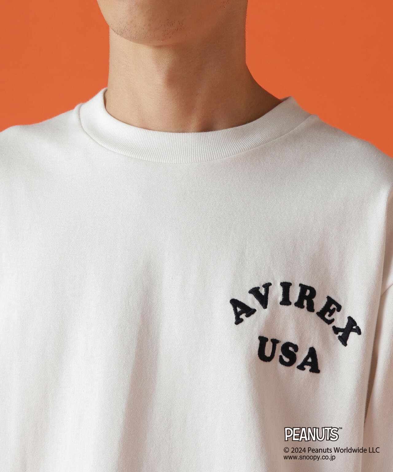 《AVIREX × PEANUTS》LONGSLEEVE T-SHIRT "FLYING ACE" /長袖Tシャツ "フライング エース"