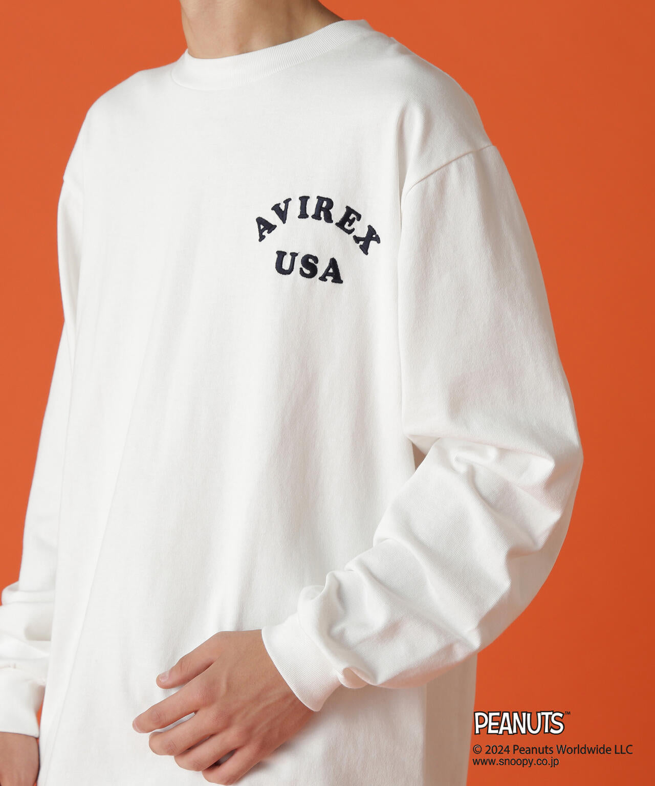 《AVIREX × PEANUTS》LONGSLEEVE T-SHIRT "FLYING ACE" /長袖Tシャツ "フライング エース"