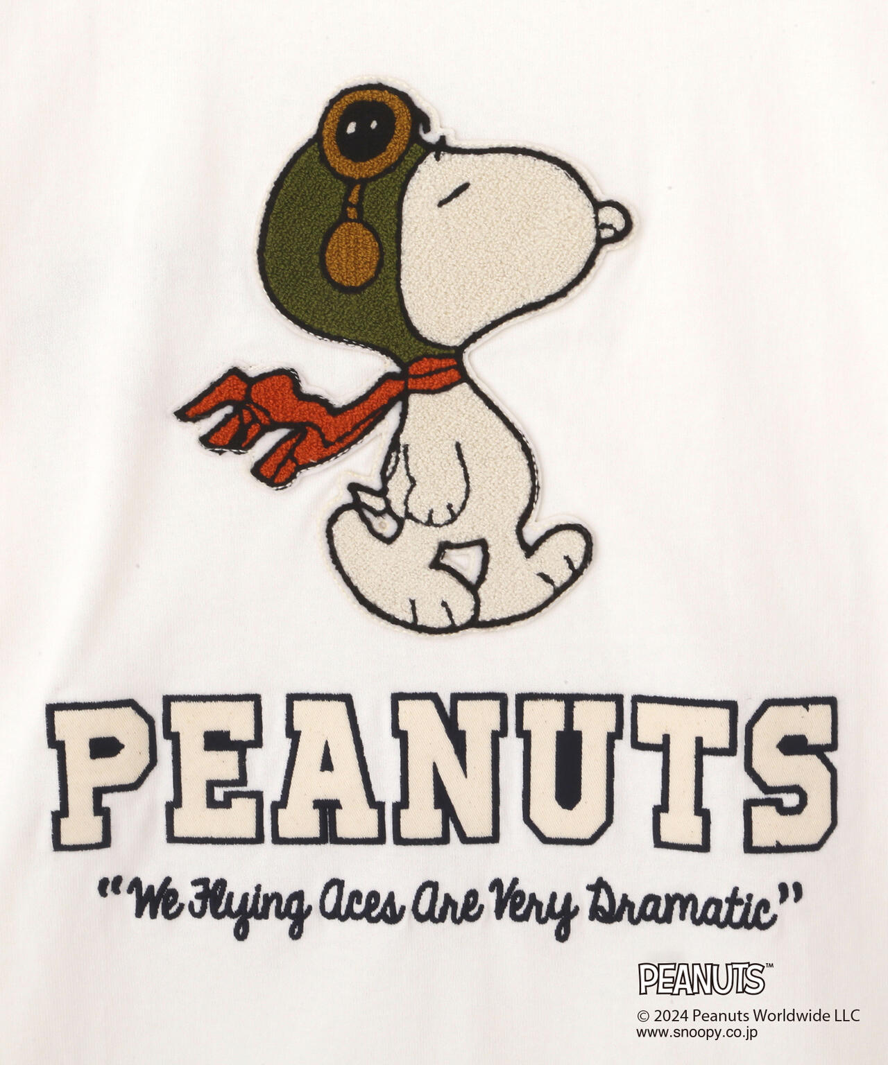 《AVIREX × PEANUTS》LONGSLEEVE T-SHIRT "FLYING ACE" /長袖Tシャツ "フライング エース"