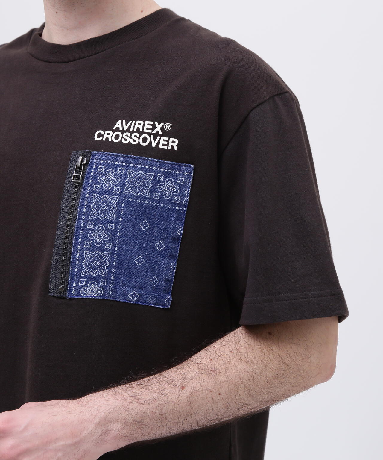 《CROSSOVER》DENIM POCKET T-SHIRT / クロスオーバー デニム ポケット Tシャツ / AVIREX