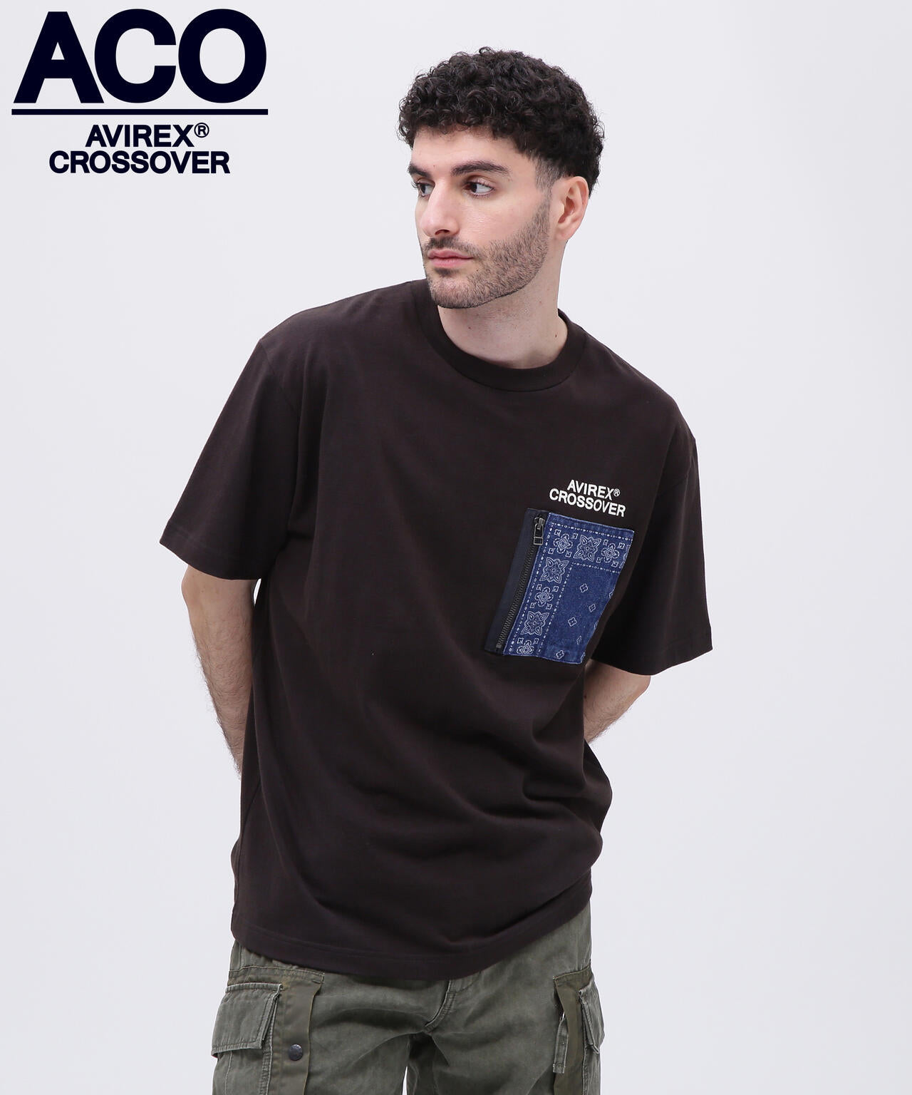 《CROSSOVER》DENIM POCKET T-SHIRT / クロスオーバー デニム ポケット Tシャツ / AVIREX